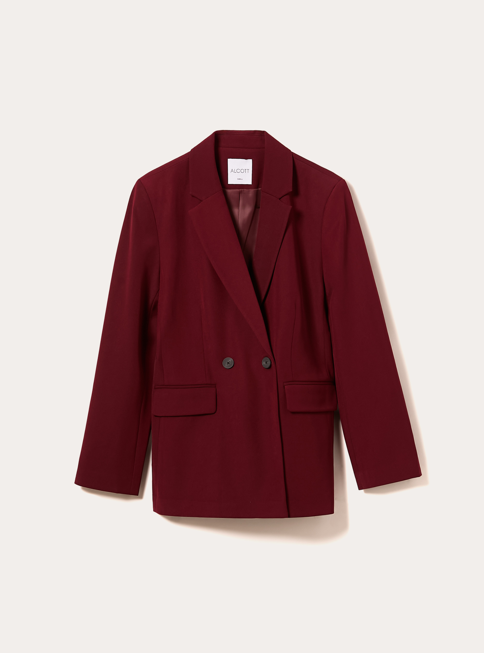 Double-breasted tailored blazer, BO1 BORDEAUX DARK