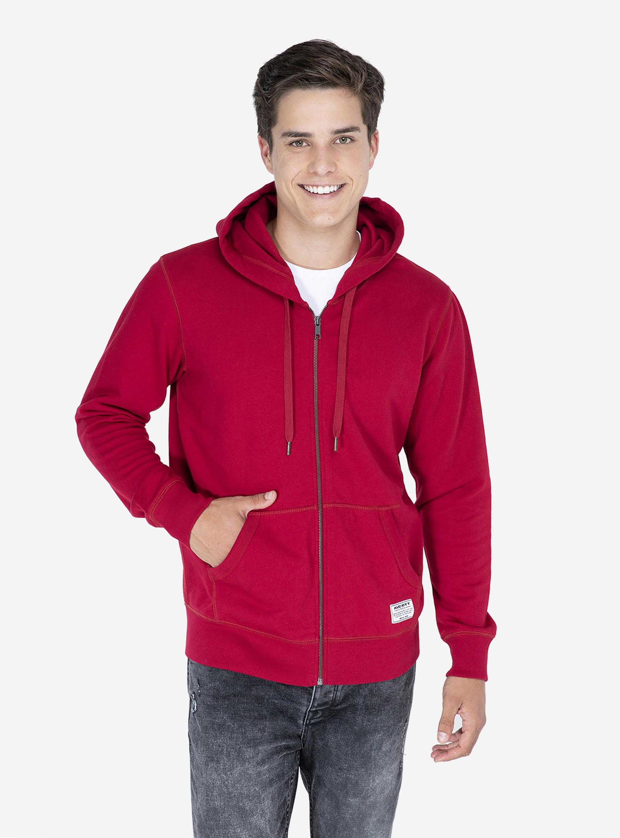 Sweat basique avec capuche, C3312 RED
