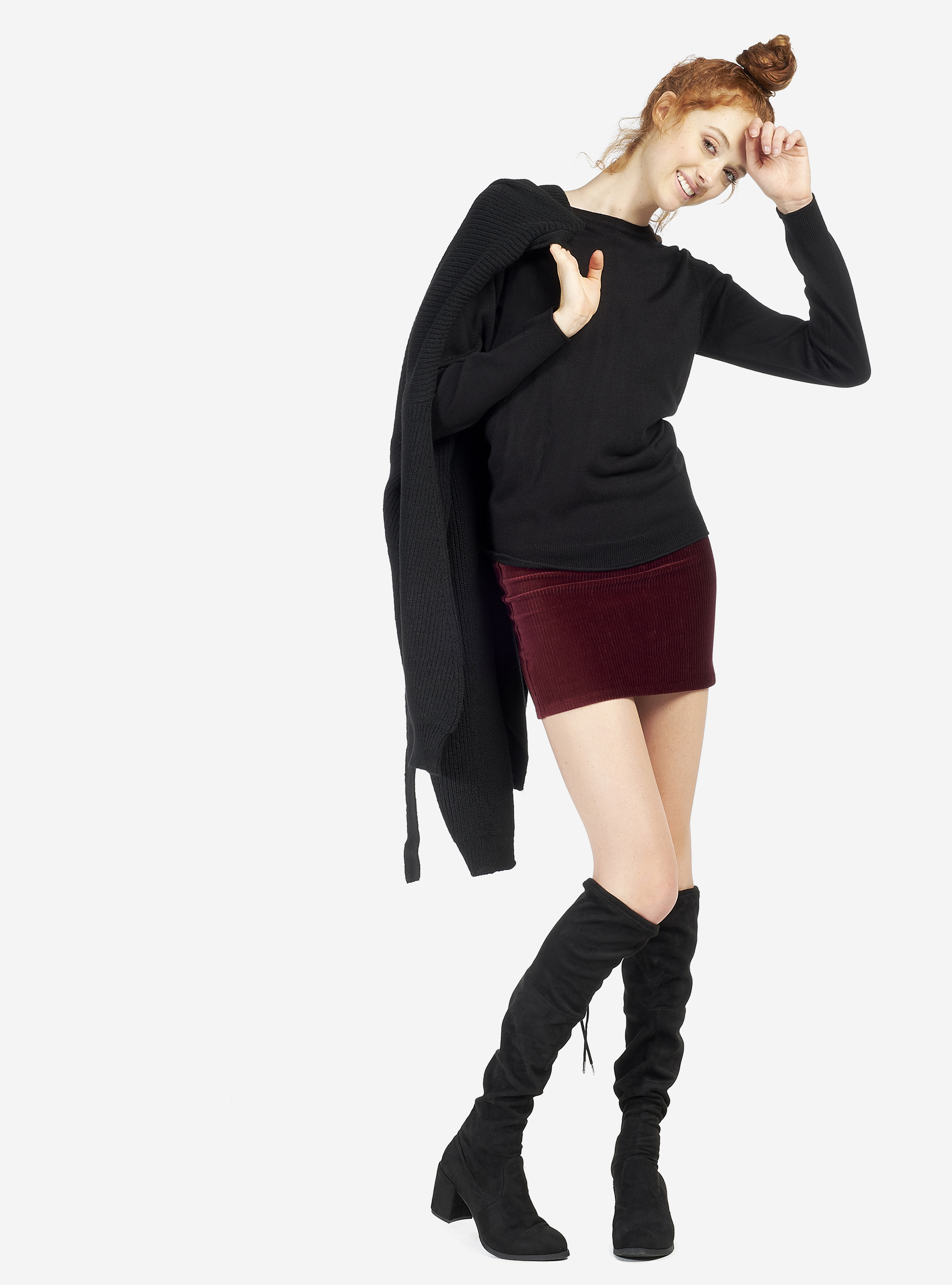 BASIC CREWNECK PULLOVER, BLACK