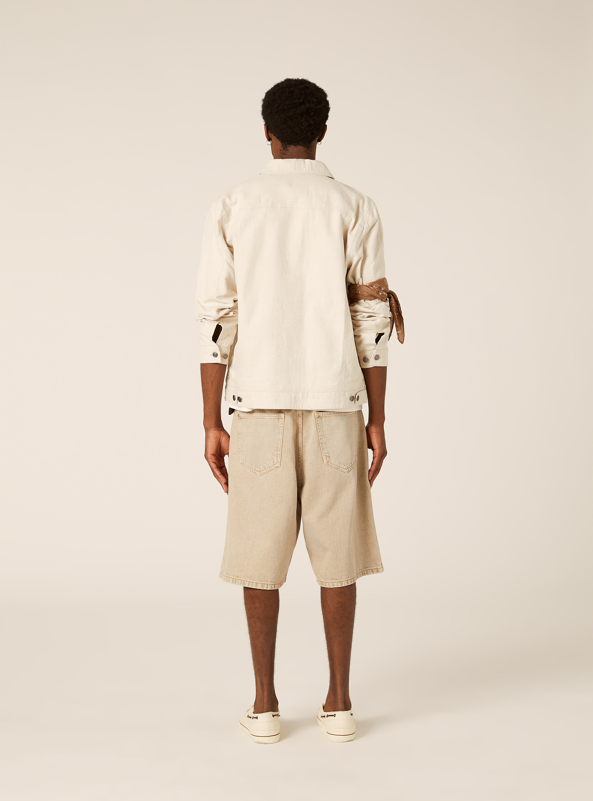 Linen blend jacket, CR3 CREAM LIGHT