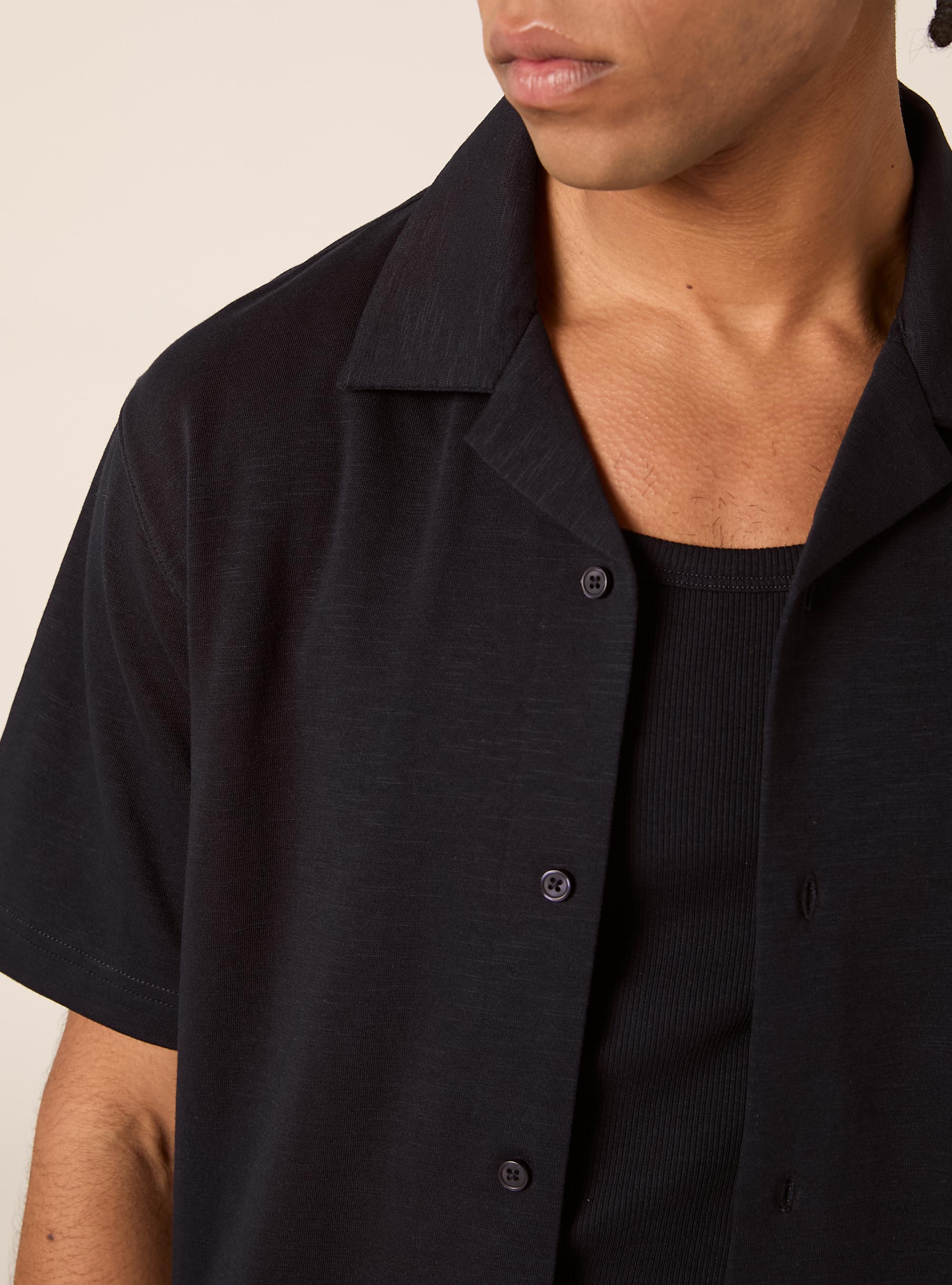 Camisa de manga corta de jersey, NA1 NAVY DARK