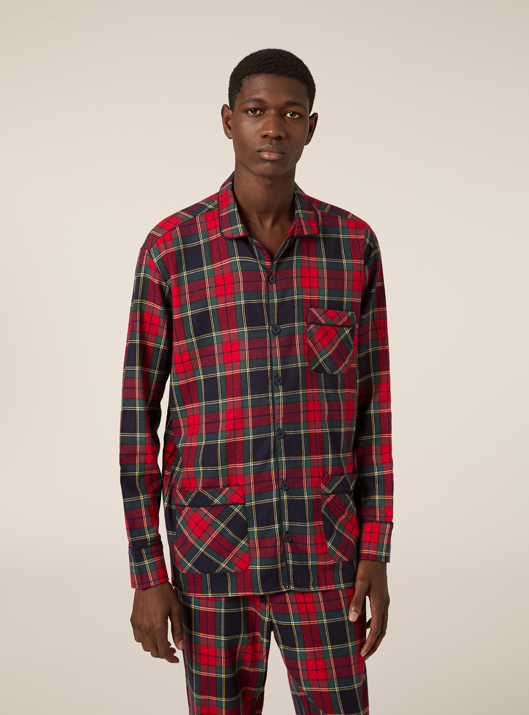 Christmas Collection tartan pajamas, NA2 NAVY MEDIUM