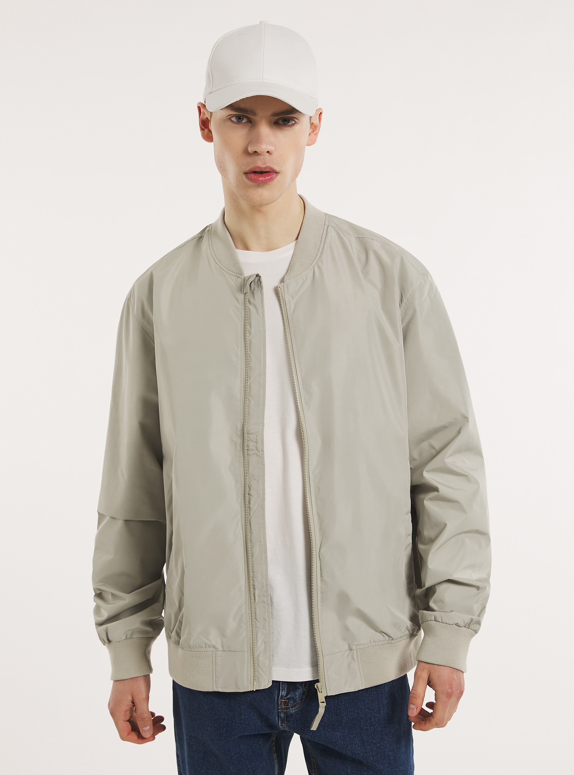 Bomber antivento regular fit, CR3 CREAM LIGHT