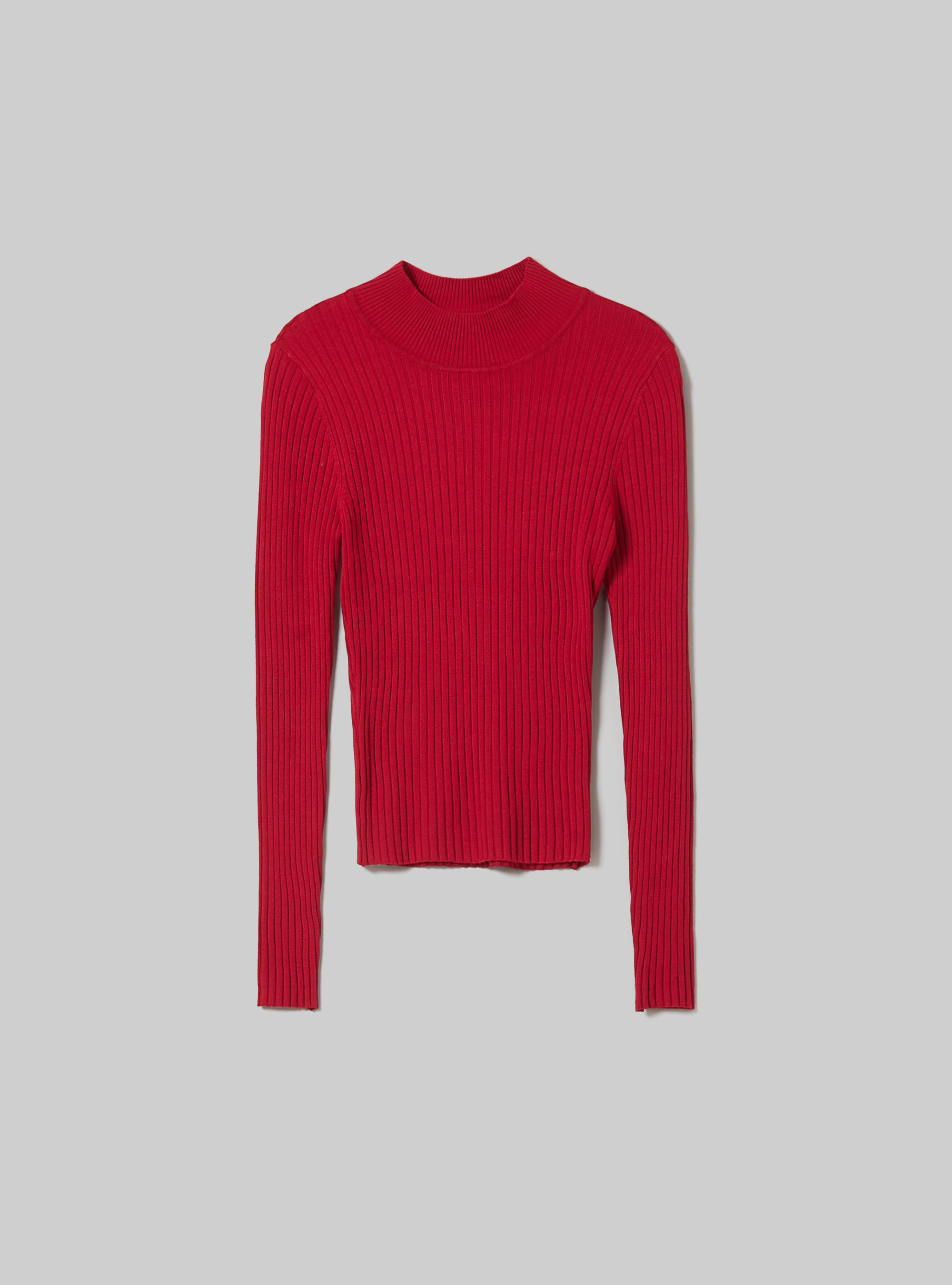 Pull cropped demi-cou cotele, RD1 RED DARK