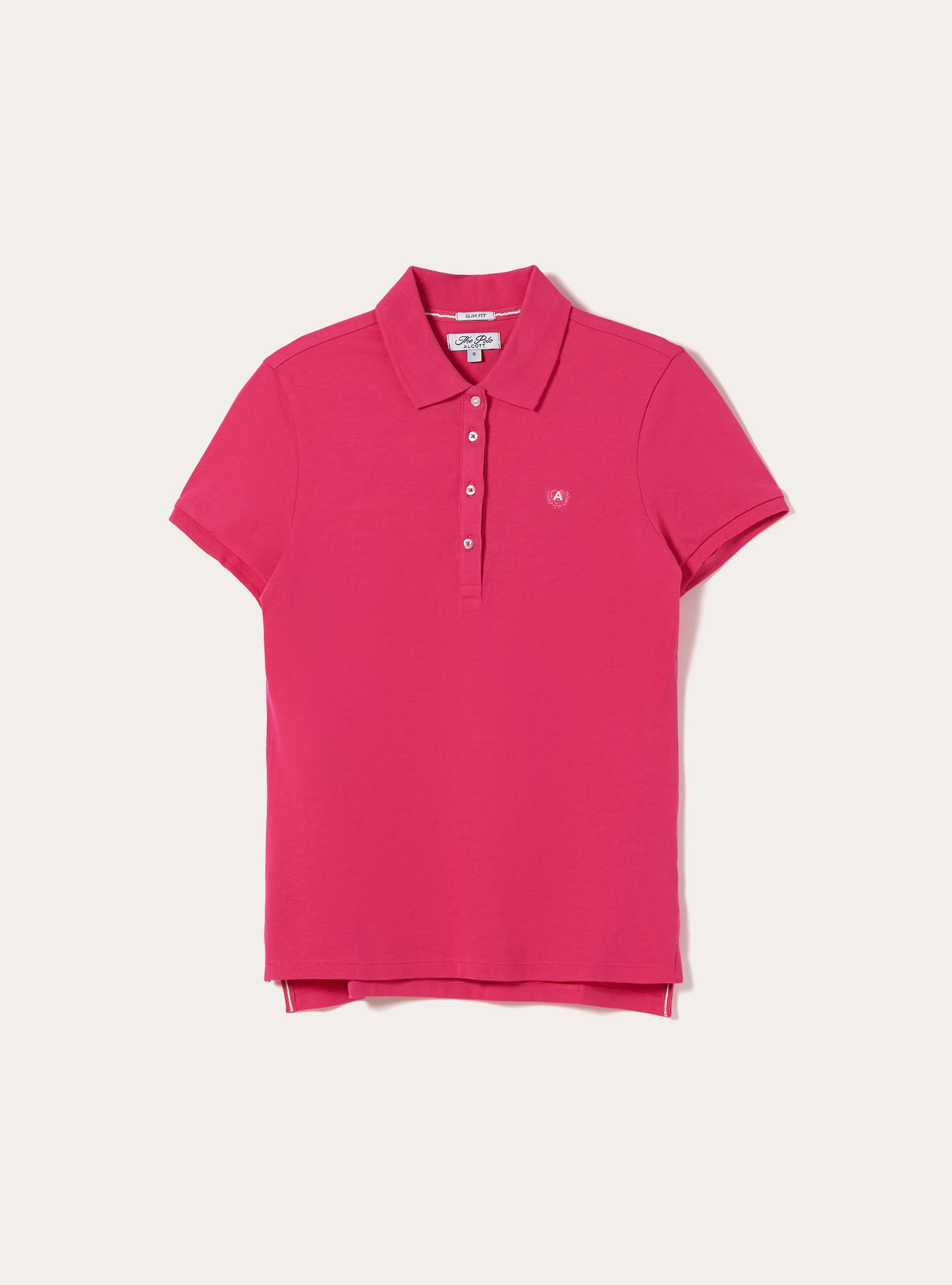 Polo Slim Fit avec Logo Brod&eacute;, FX2 FUXIA MEDIUM