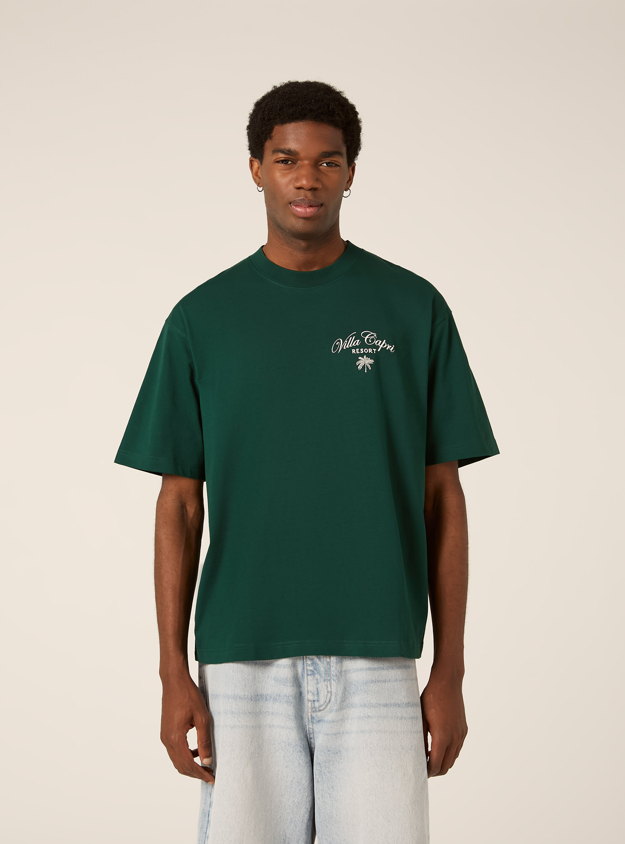 Camiseta Boxy Fit Capri Amore Mio, GN1 GREEN DARK