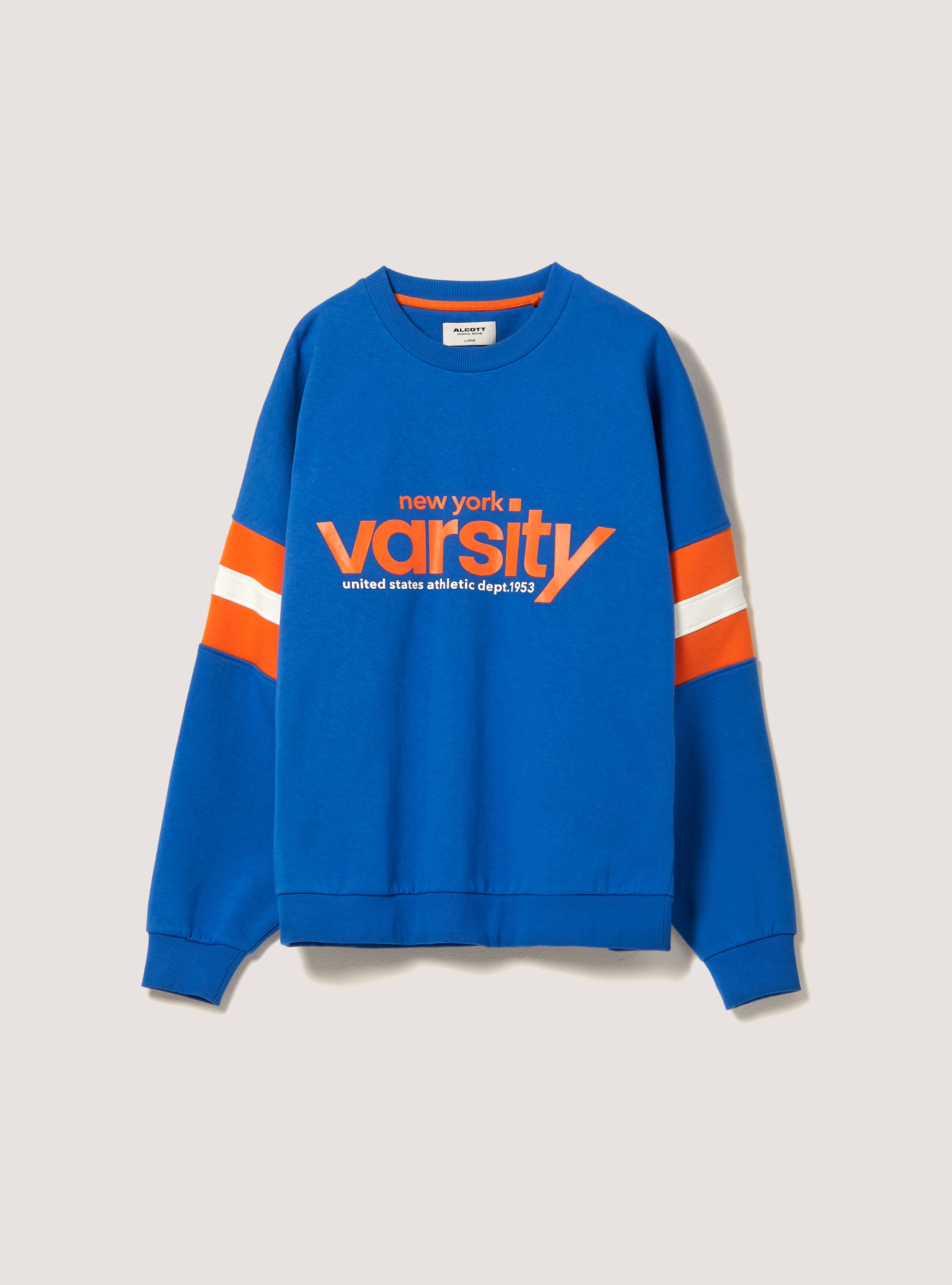 Varsity print sweatshirt, RY3 ROYALE LIGHT