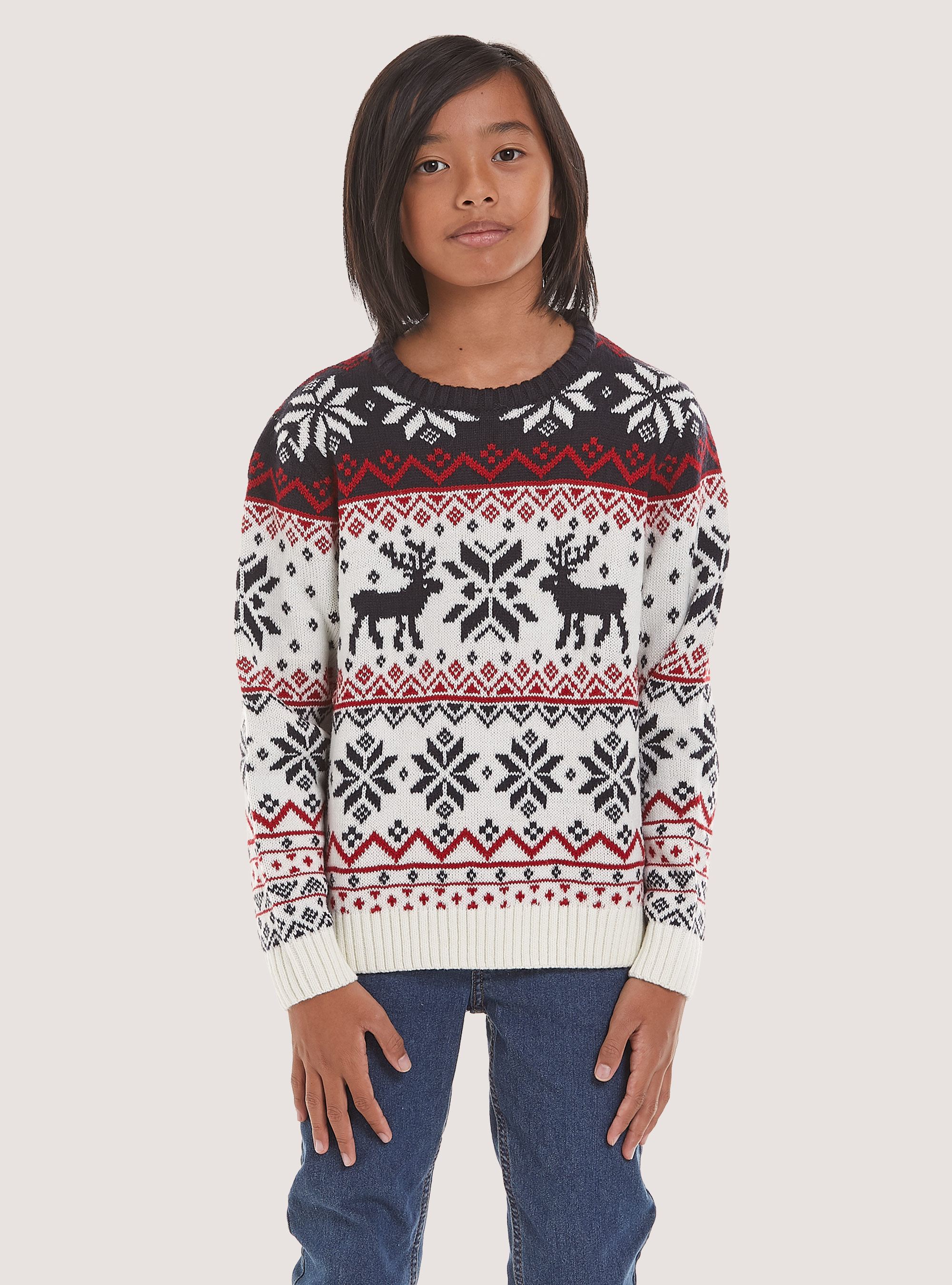 Pullover Christmas Family Collection, WH1 OFF WHITE