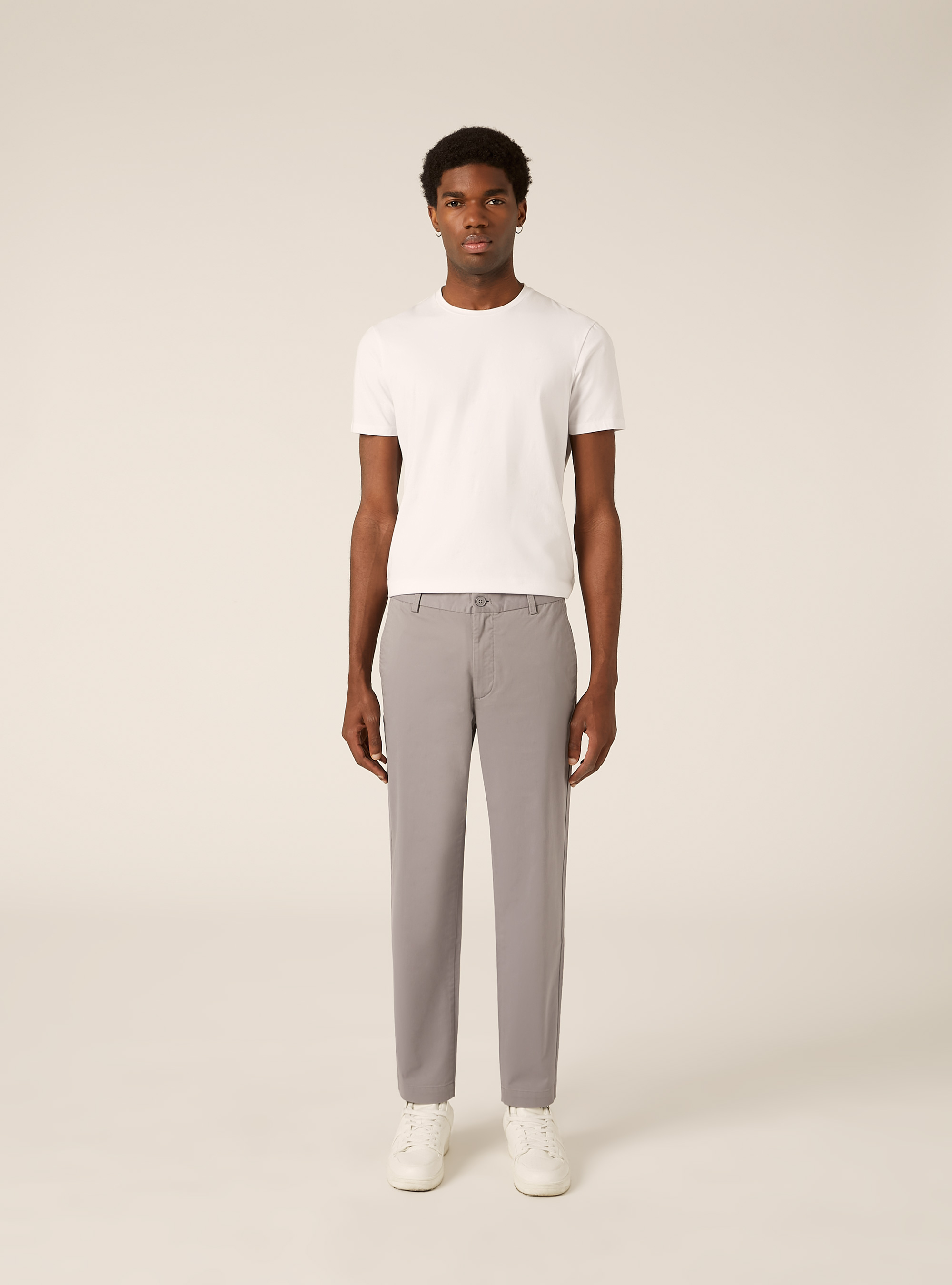 Slim fit chino trousers, GY3 GREY LIGHT