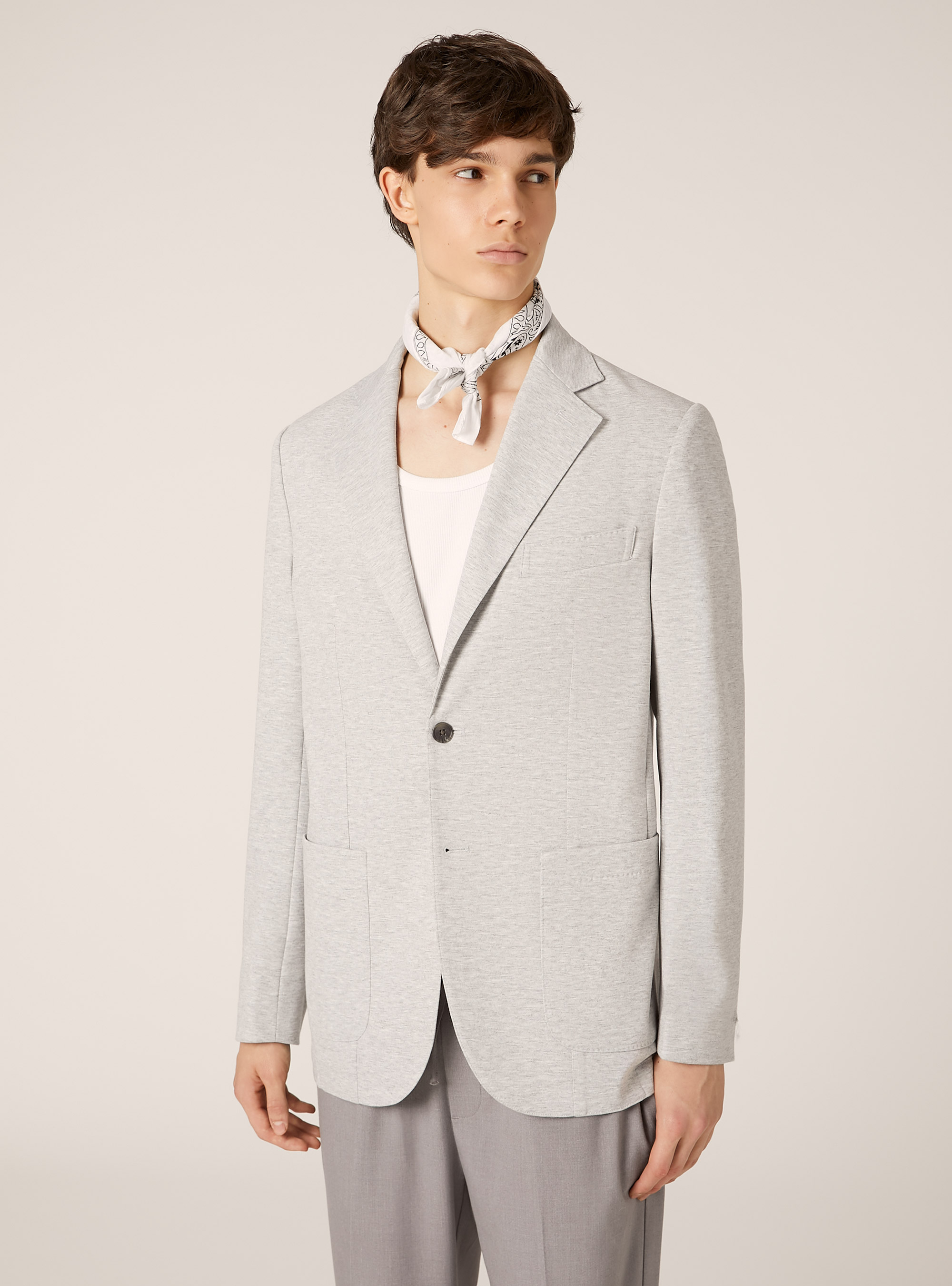 Jersey jacket, MGY3 GREY MEL LIGHT