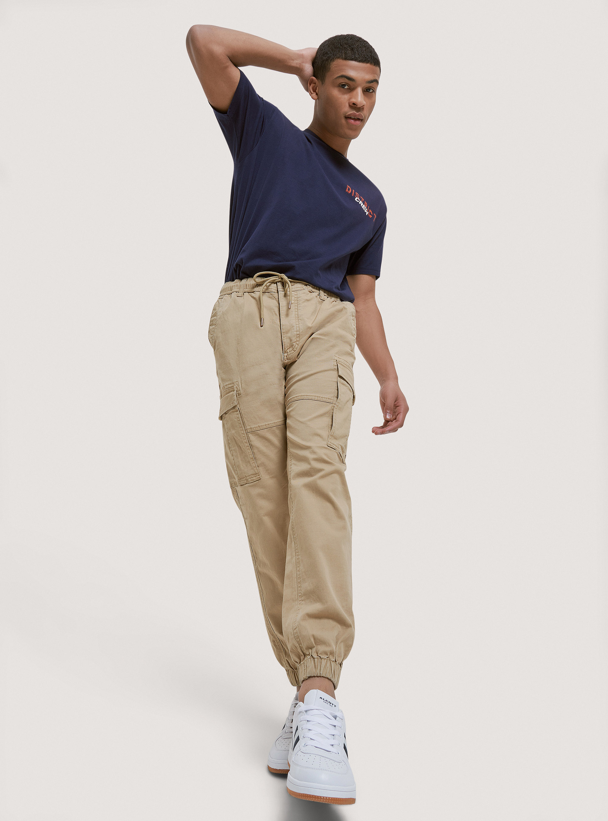 Cargohose aus Stretch-Twill, C5488 BEIGE