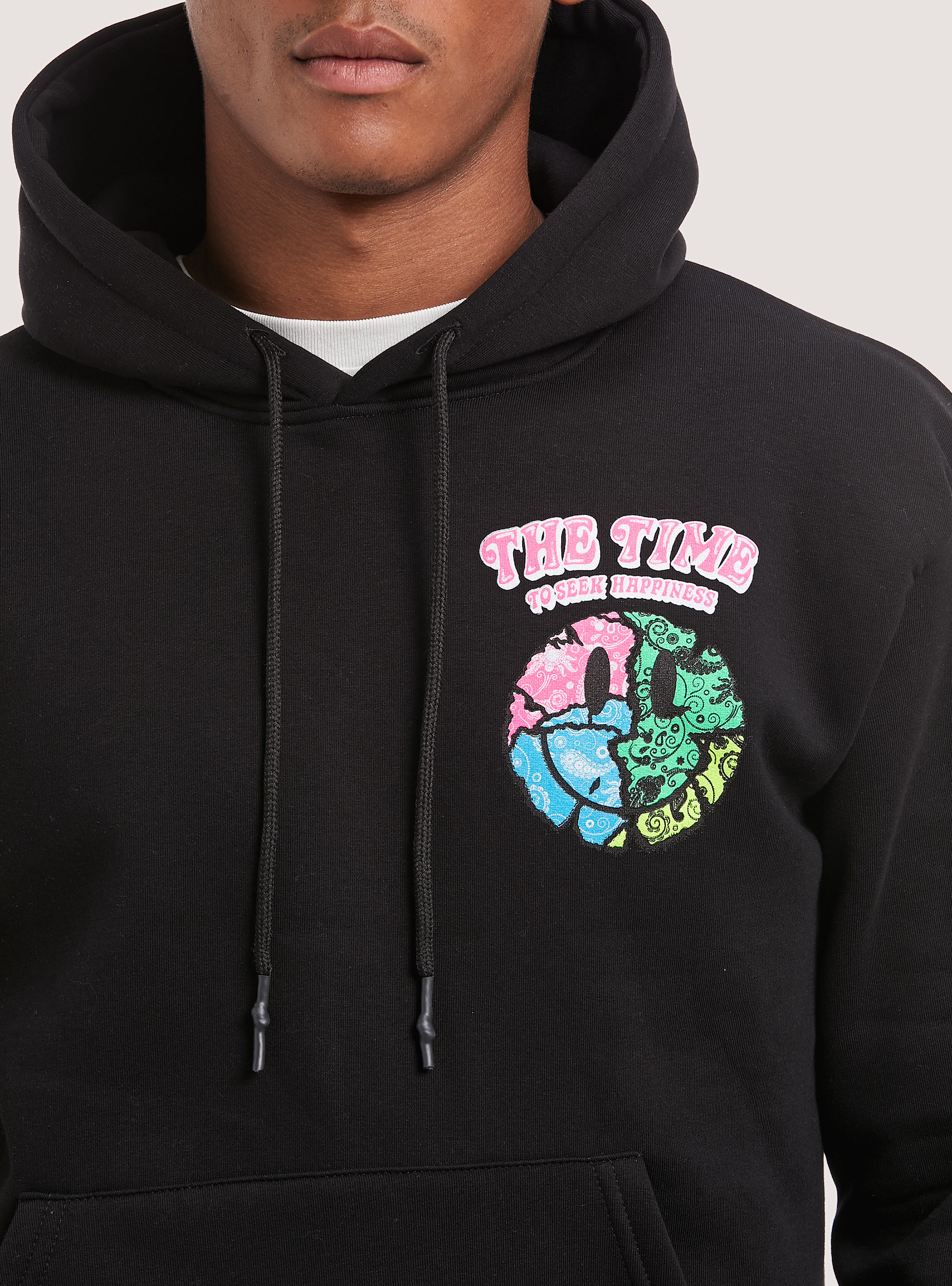 Sweat-shirt avec impression Smile Collection, BK1 BLACK