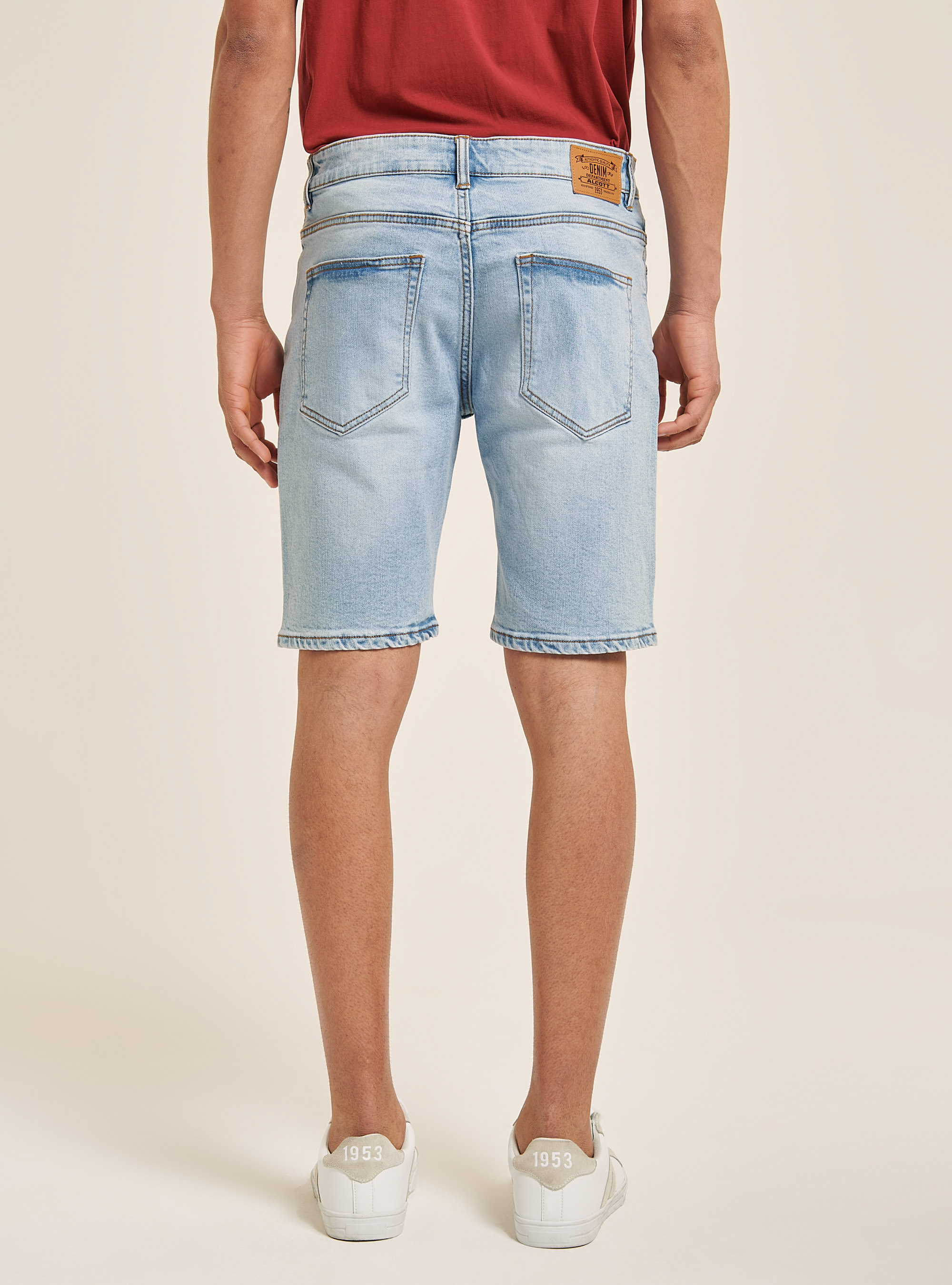Denim comfort fit shorts bermuda, AZURE
