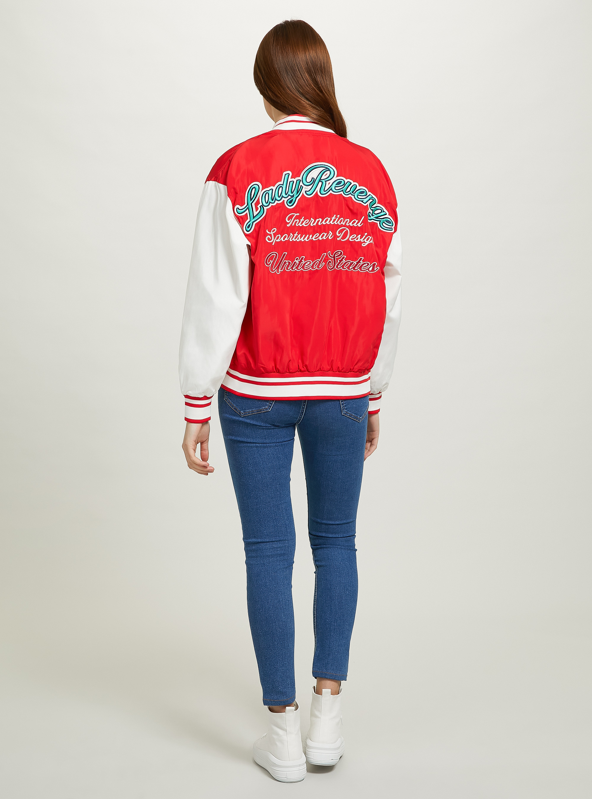 Cazadora con parche universitario, RD2 RED MEDIUM