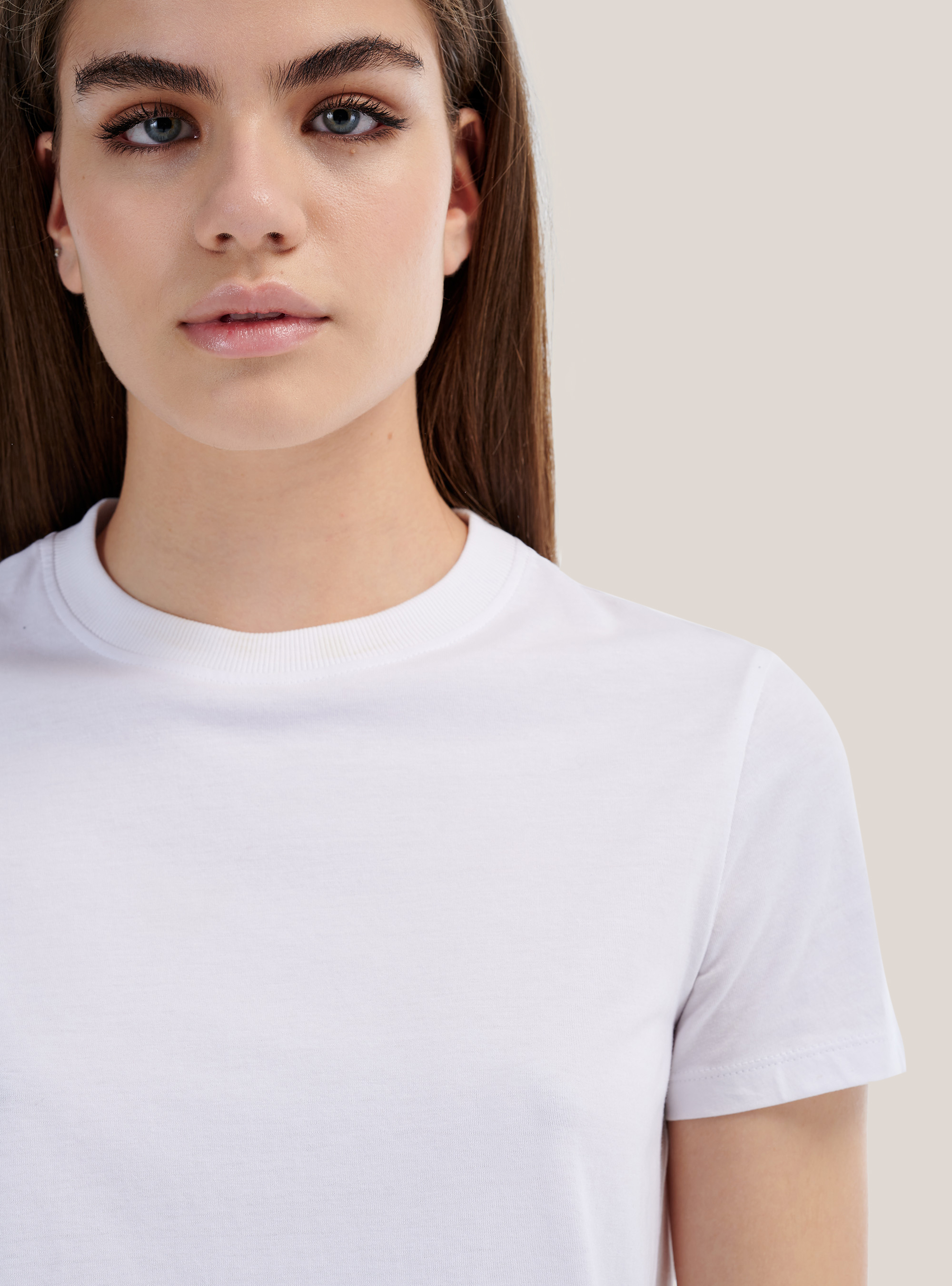 T-shirt solo color essential, BLANCO