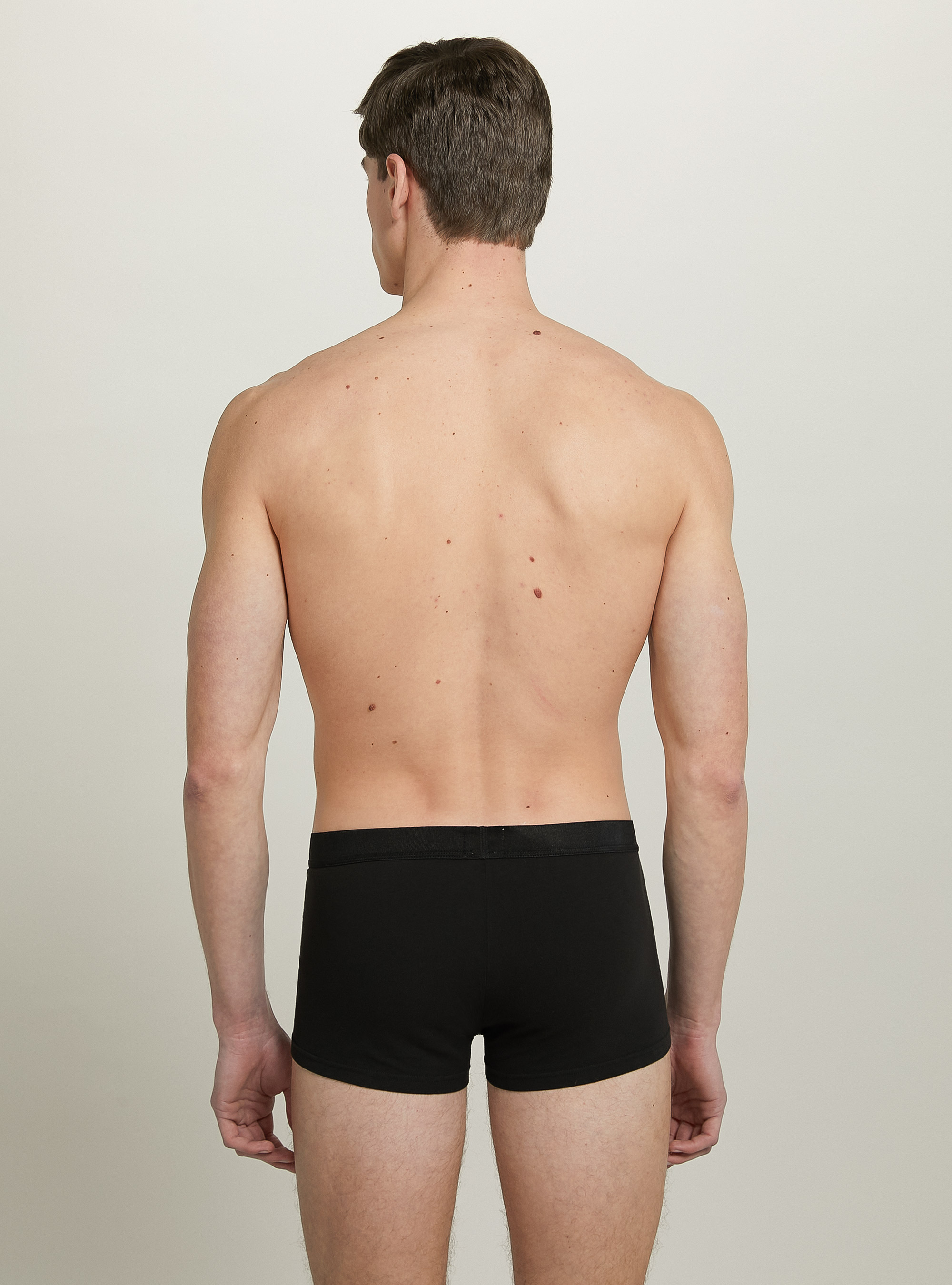 Set of 3 stretch cotton boxer shorts, BK1 BLACK