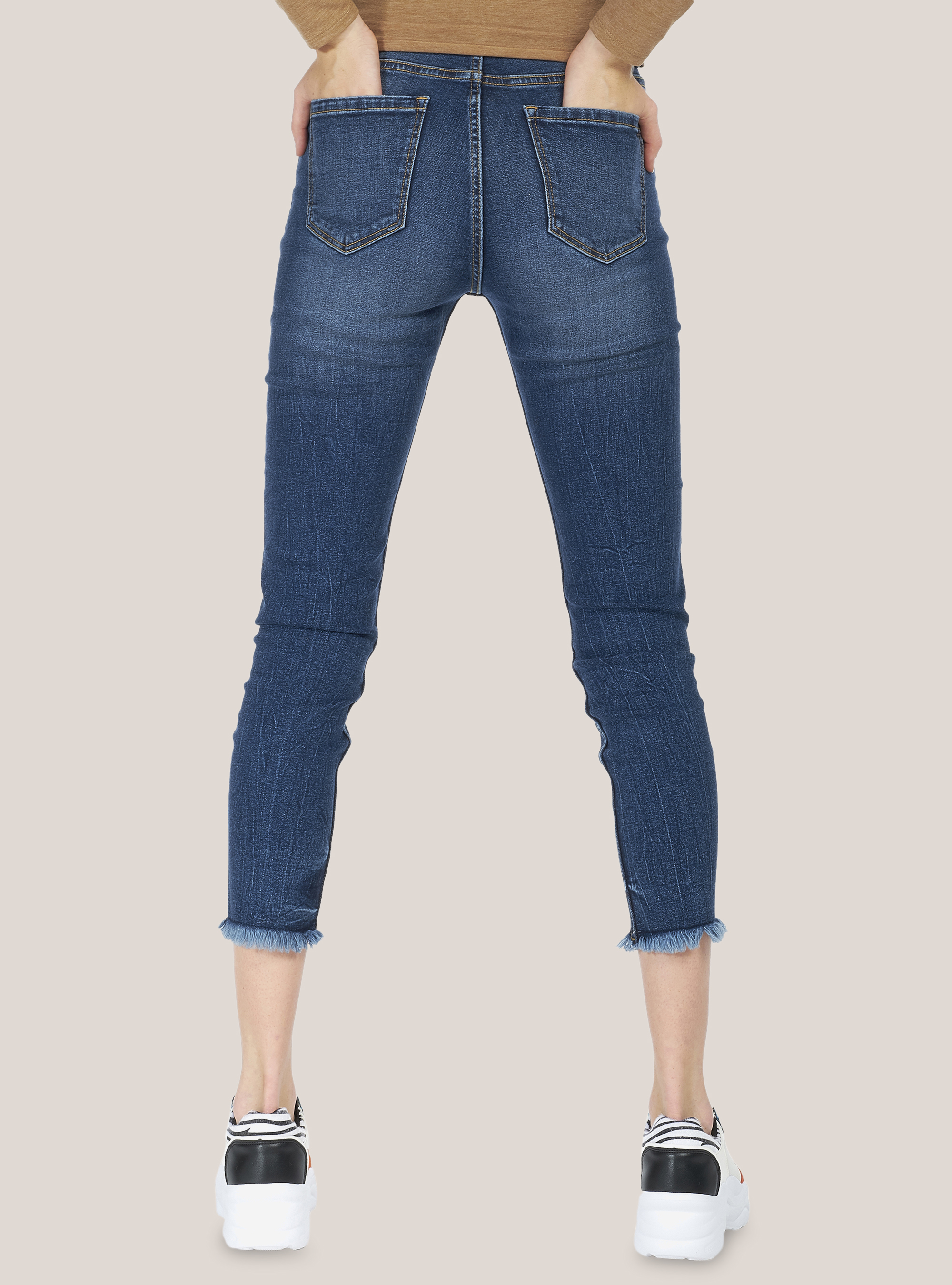 JEANS SKINNY HIGH WAIST, BLUE NAVY