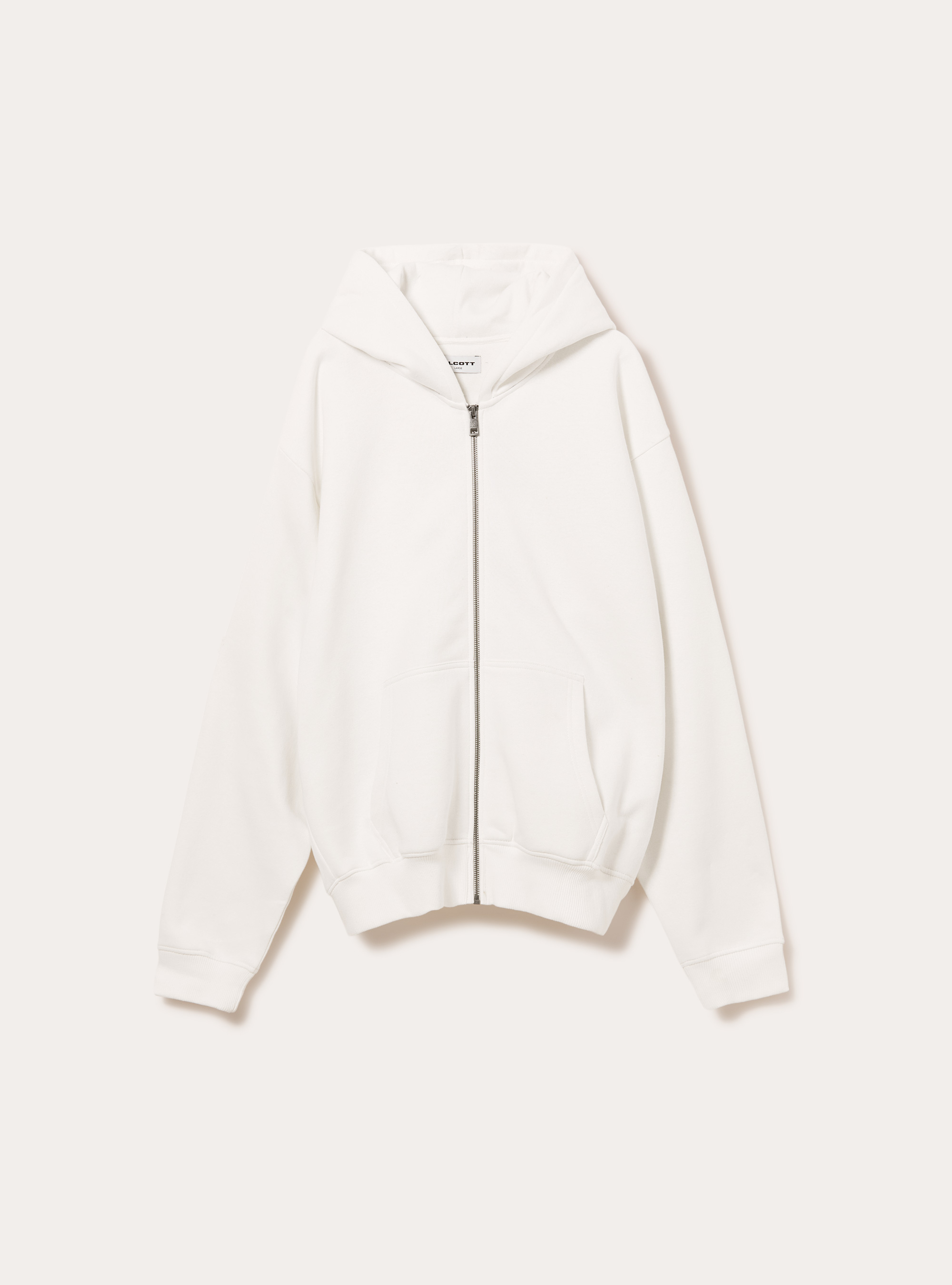 Boxy fit zip-up hoodie, WH2 WHITE