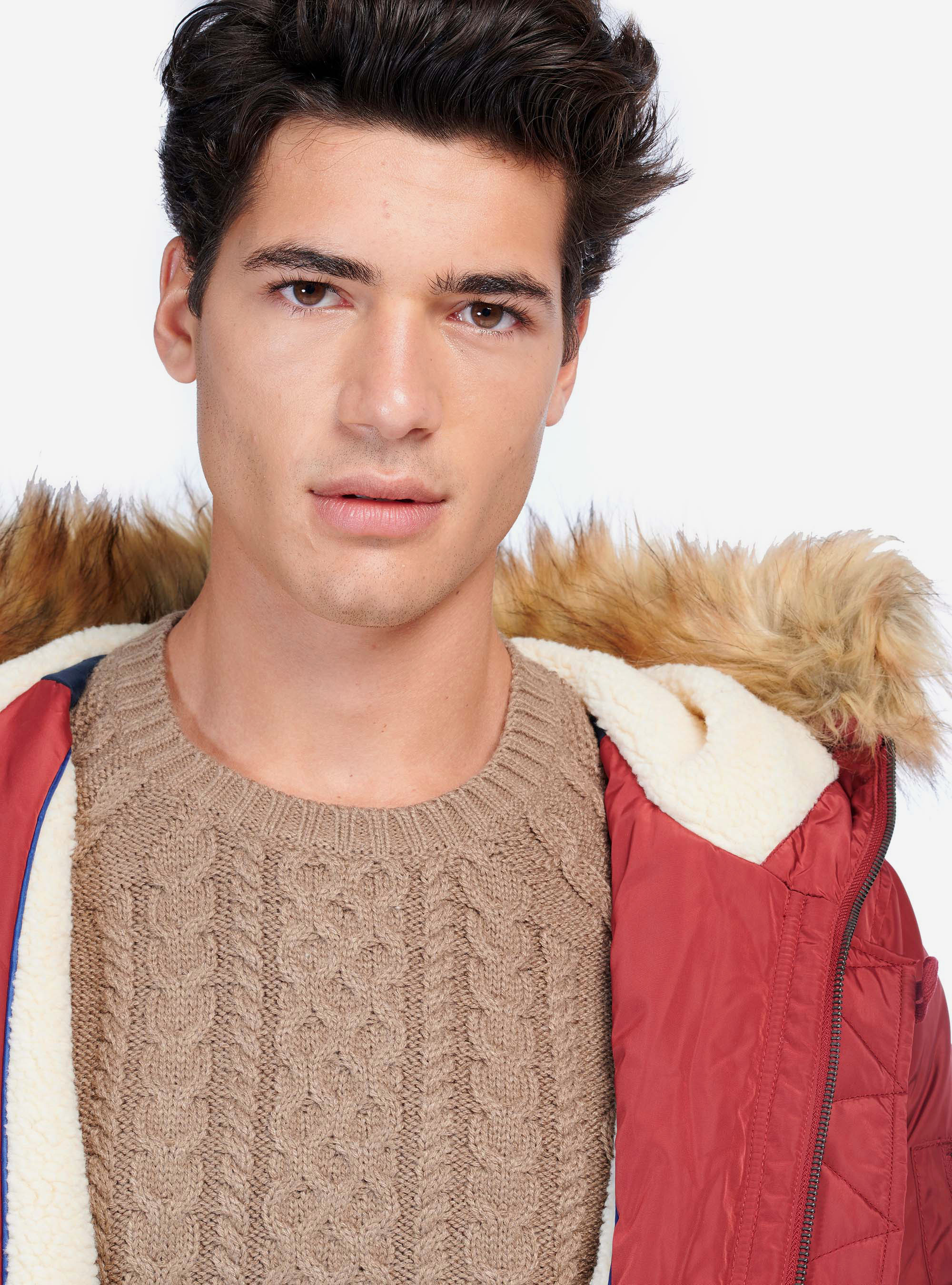 PARKA WITH ZIP ON SLEVEE, RED