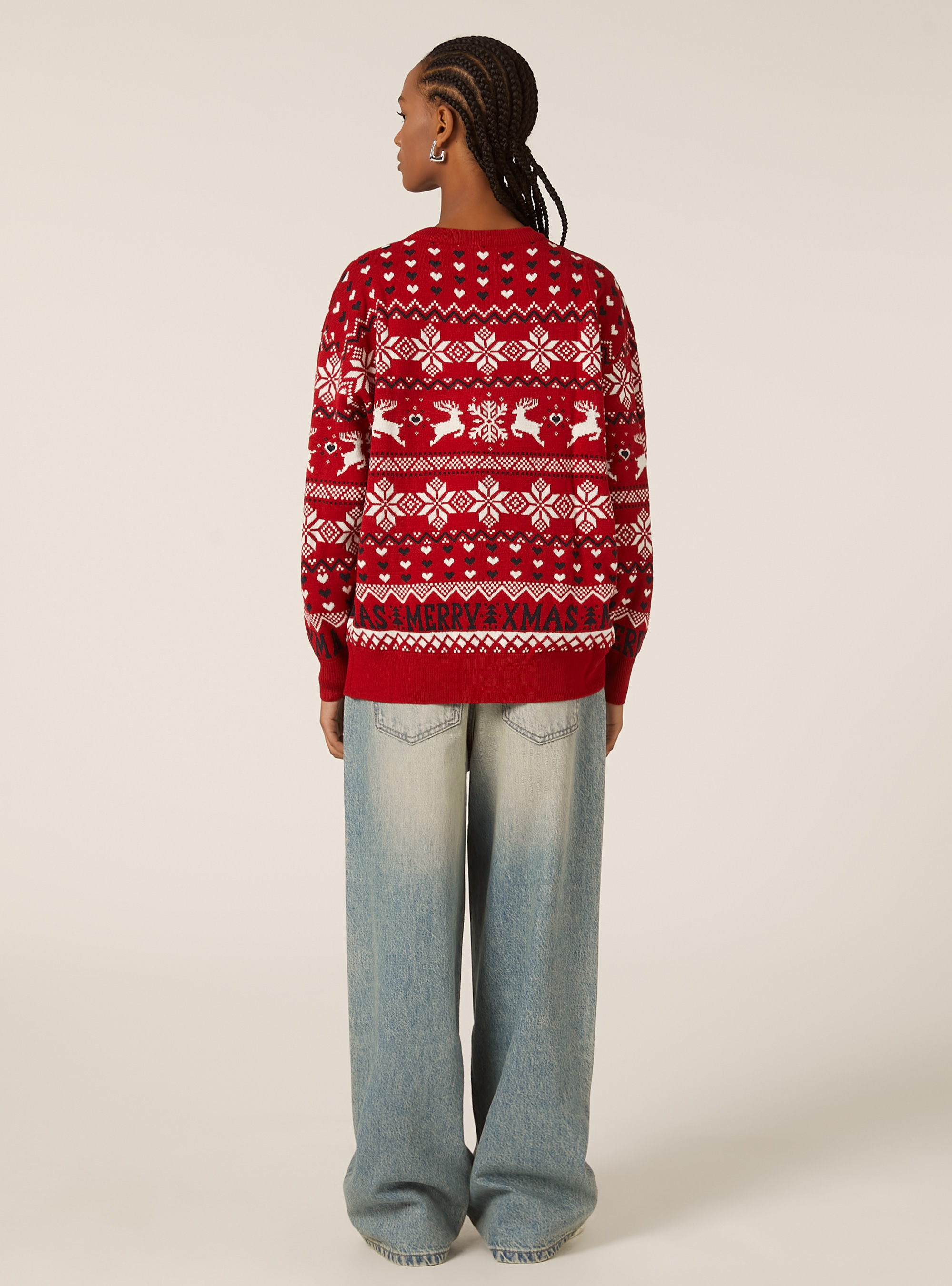 Pullover  "renne e merry xmas", RD2 RED MEDIUM