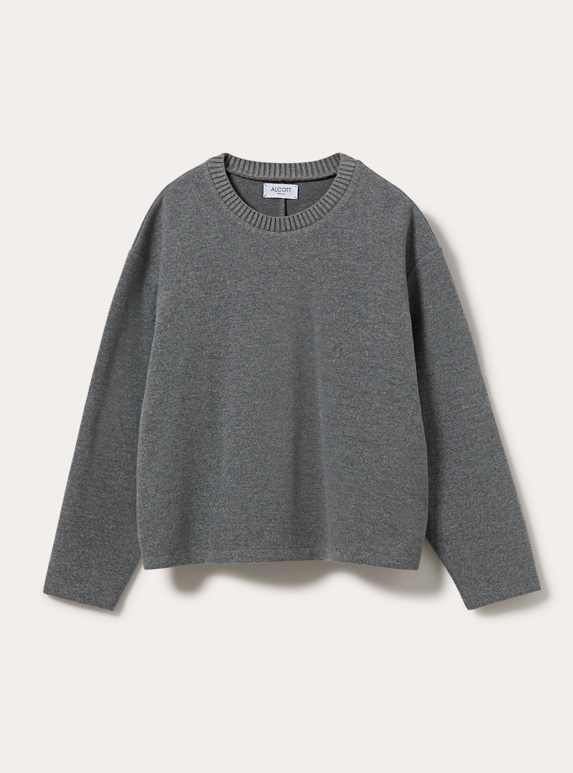 Maglia collo rotondo, MGY1 GREY MEL DARK