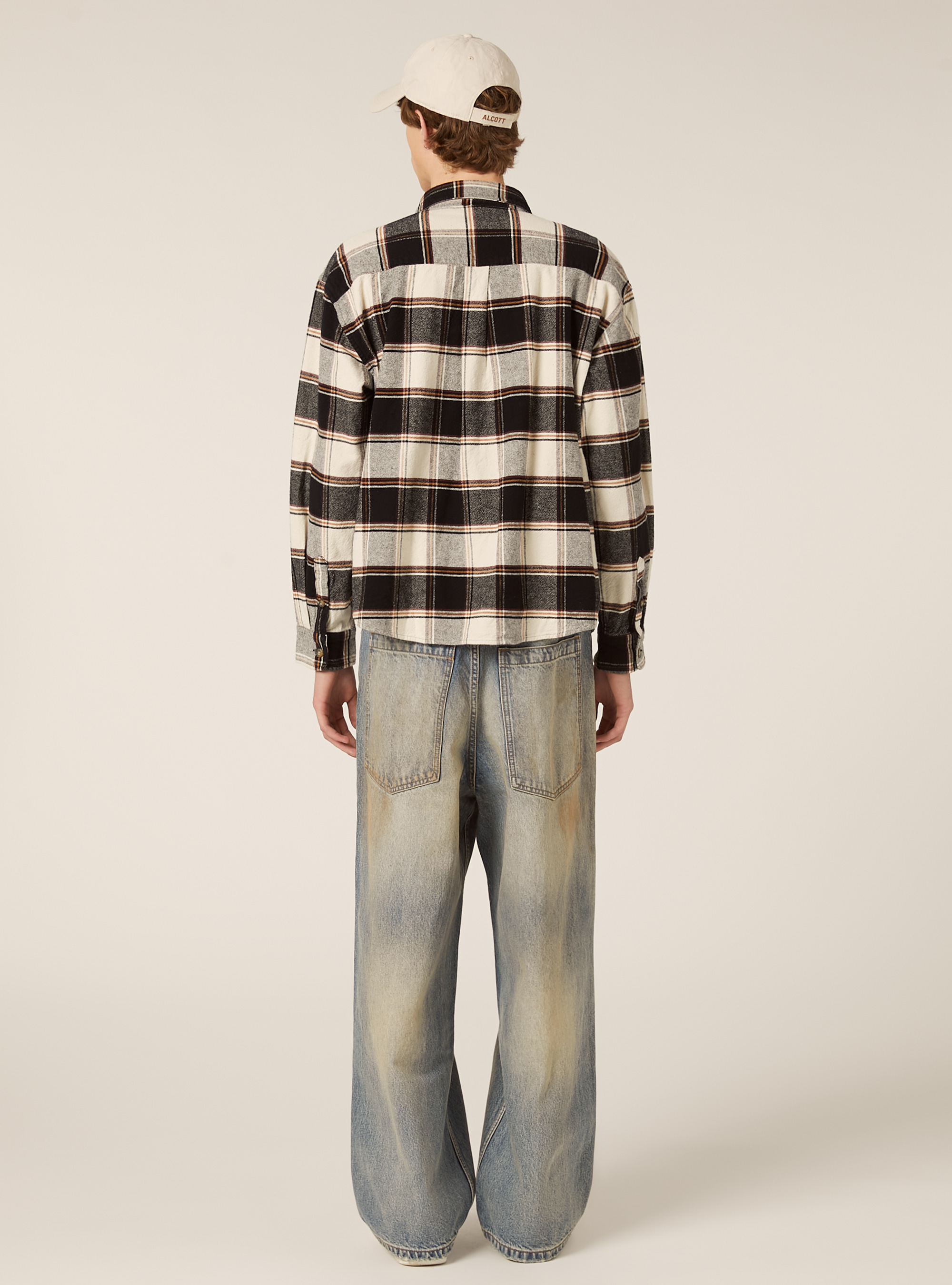 Camicia flanella quadri, BK1 BLACK