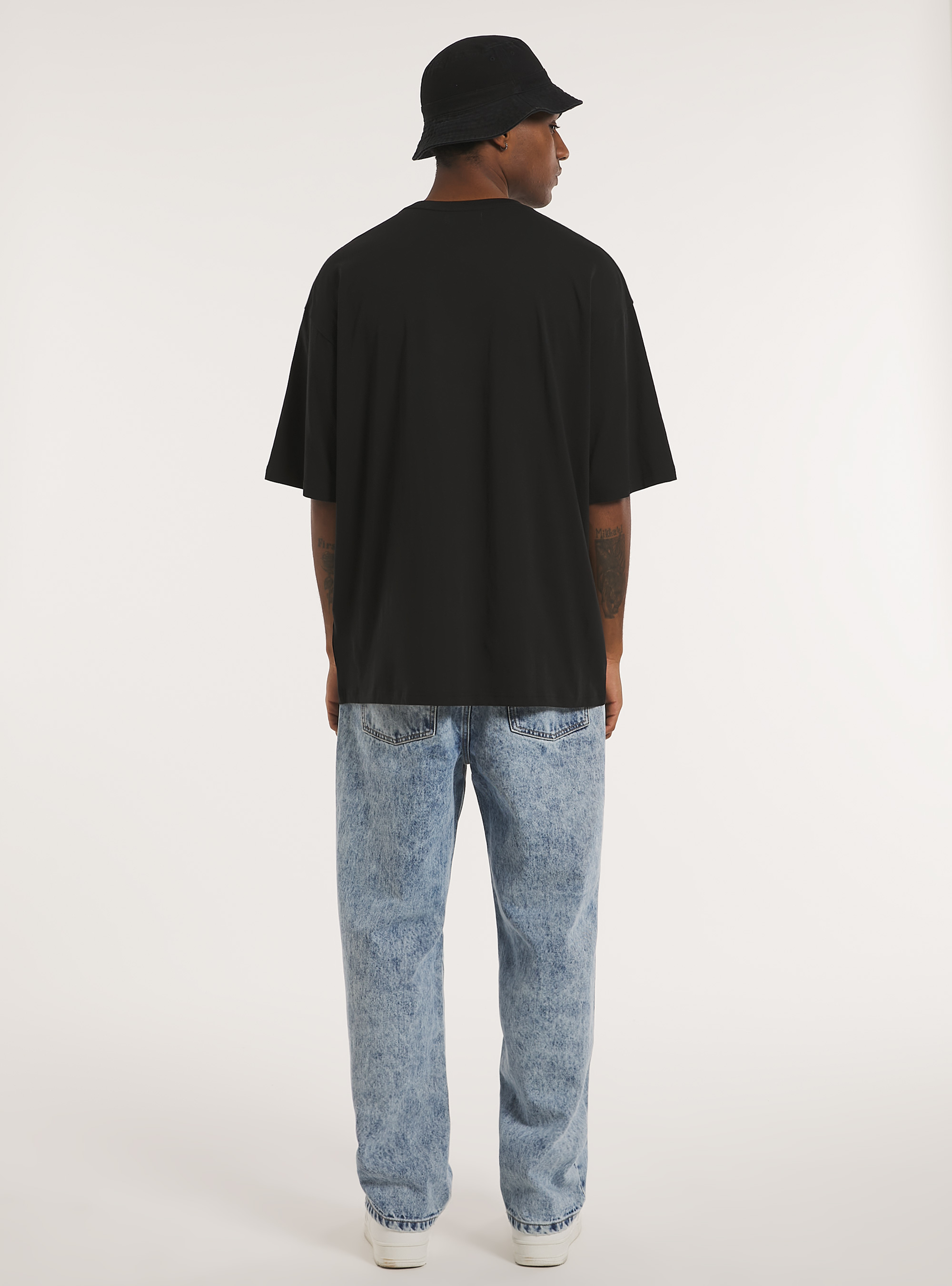 Camiseta oversize con logotipo, BK1 BLACK