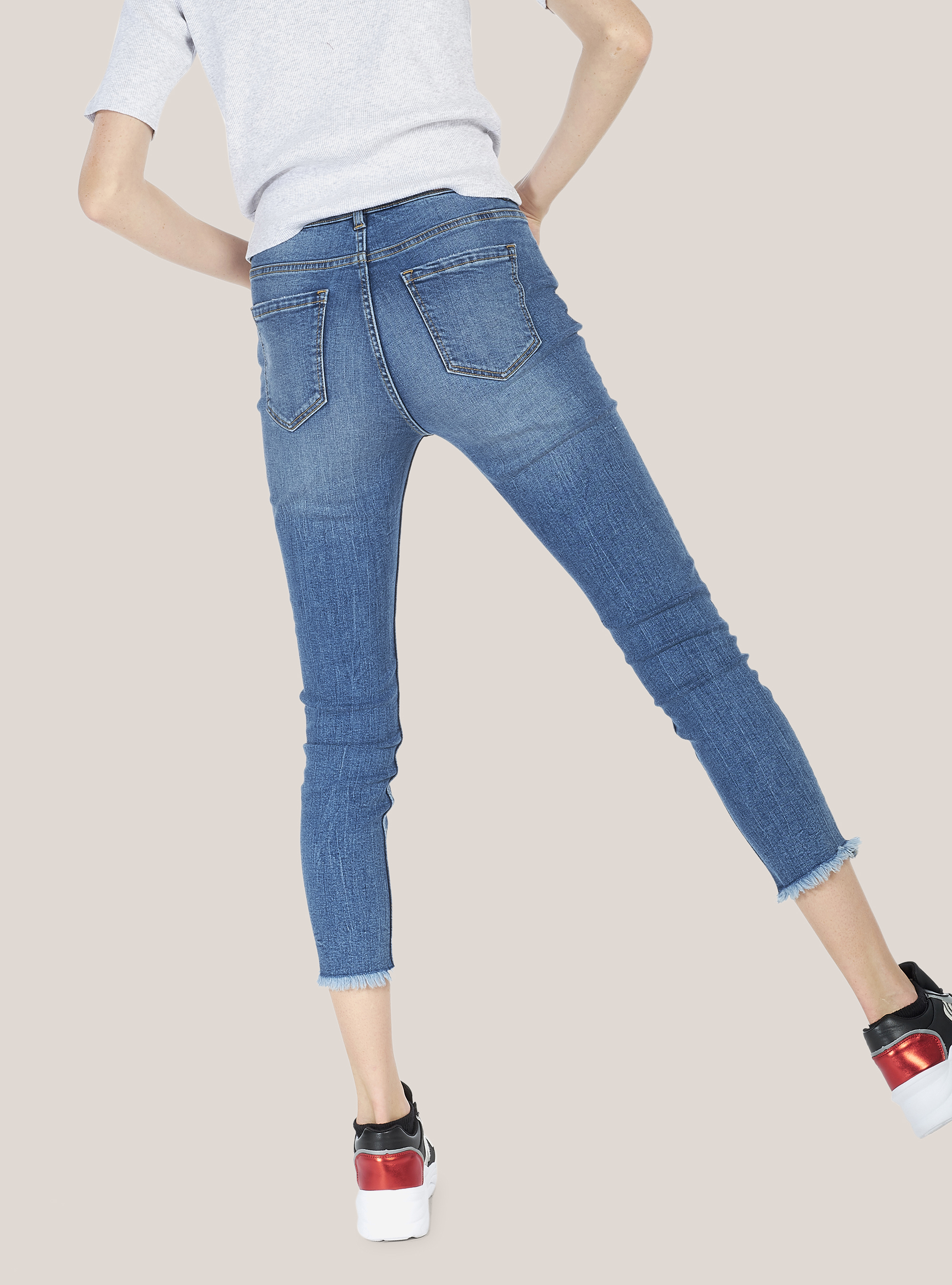 JEANS SKINNY HIGH WAIST, AZURE