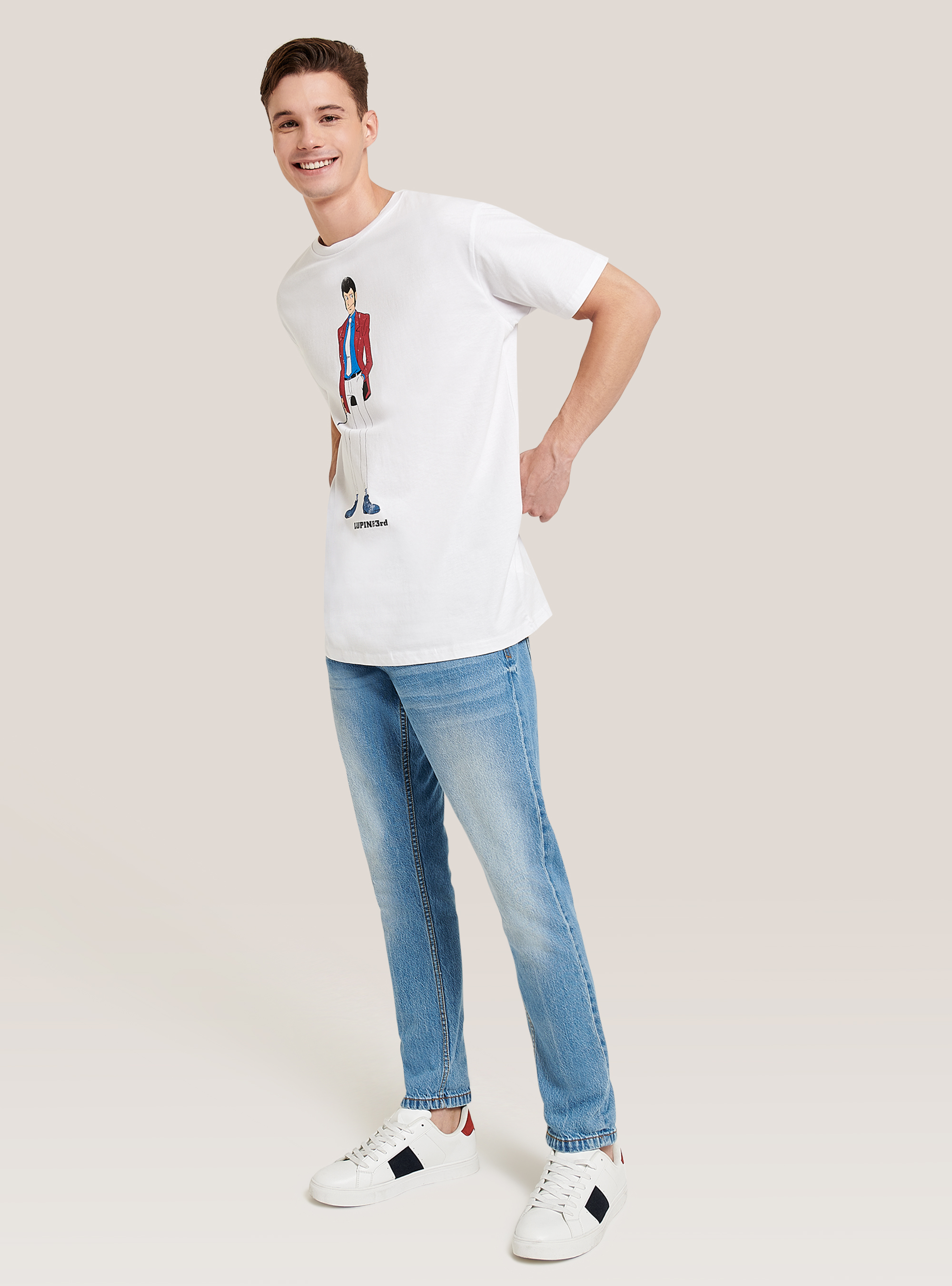 Maglietta Lupin x Alcott, BIANCO