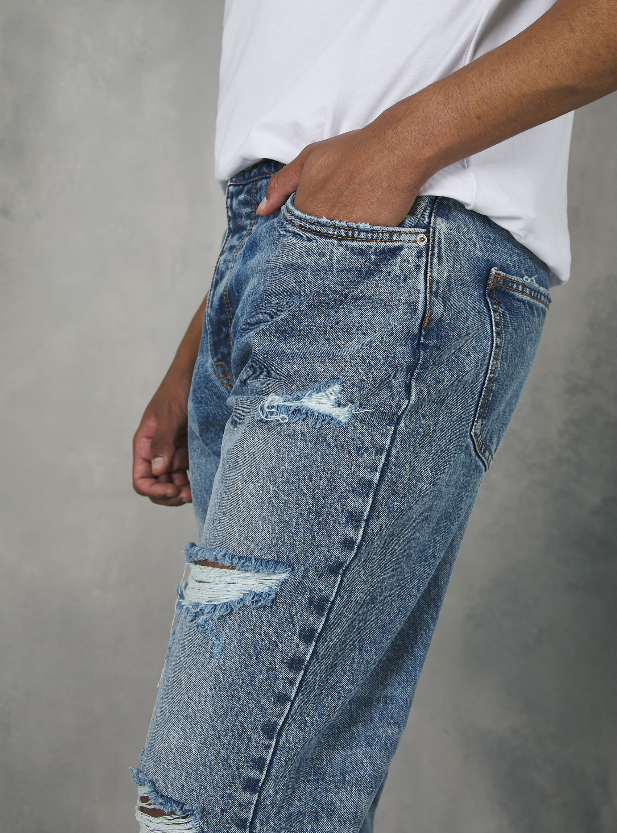 90s slim fit jeans, D003 MEDIUM BLUE