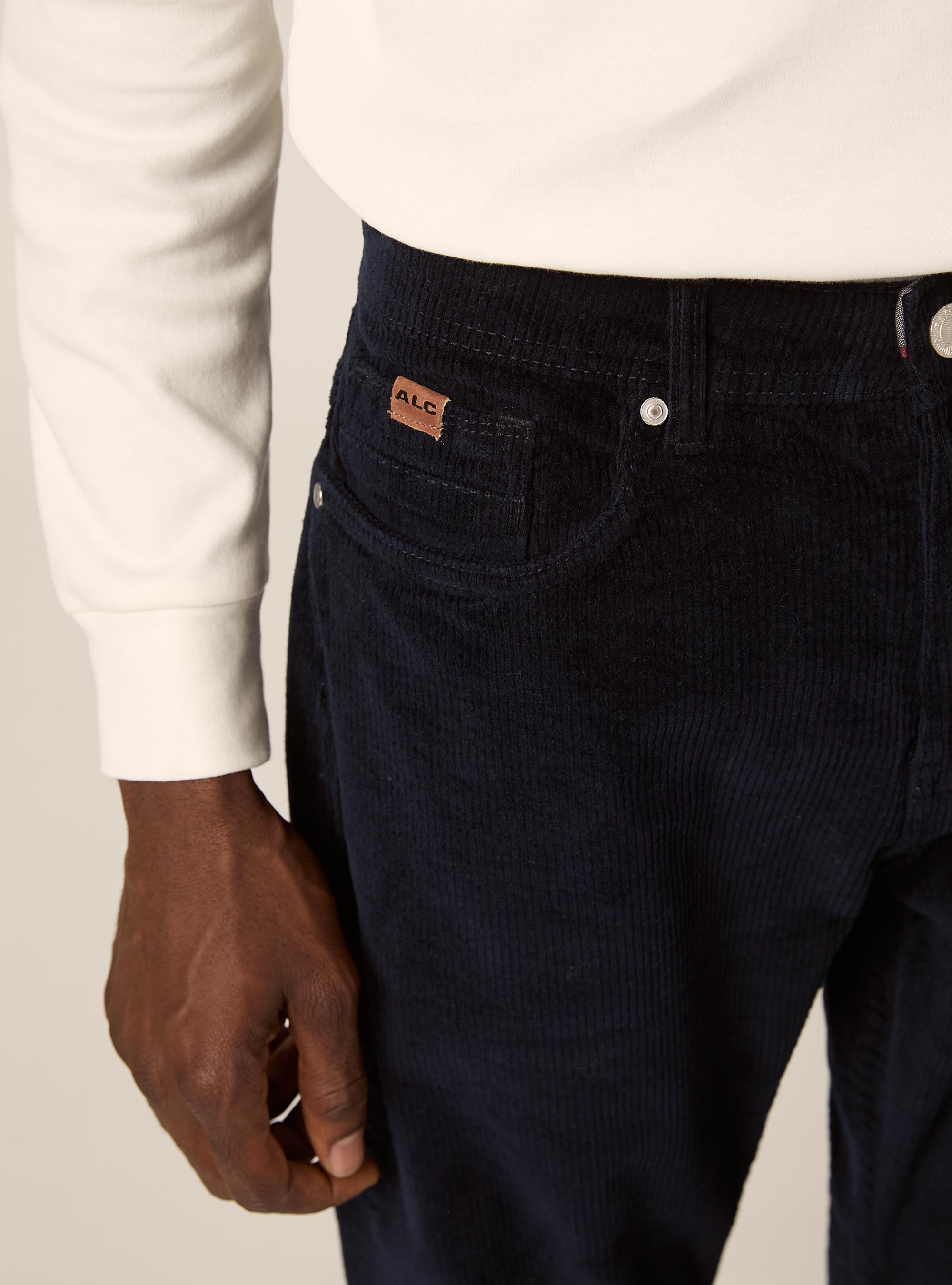 Pantalon skinny en velours cotelé, NA1 NAVY DARK