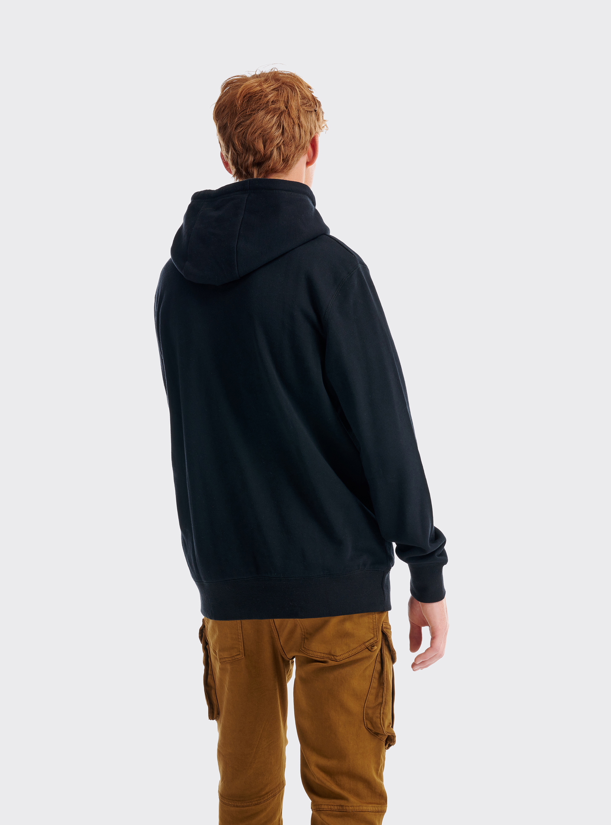 Sweat &agrave; capuche avec logo, C101 BLACK