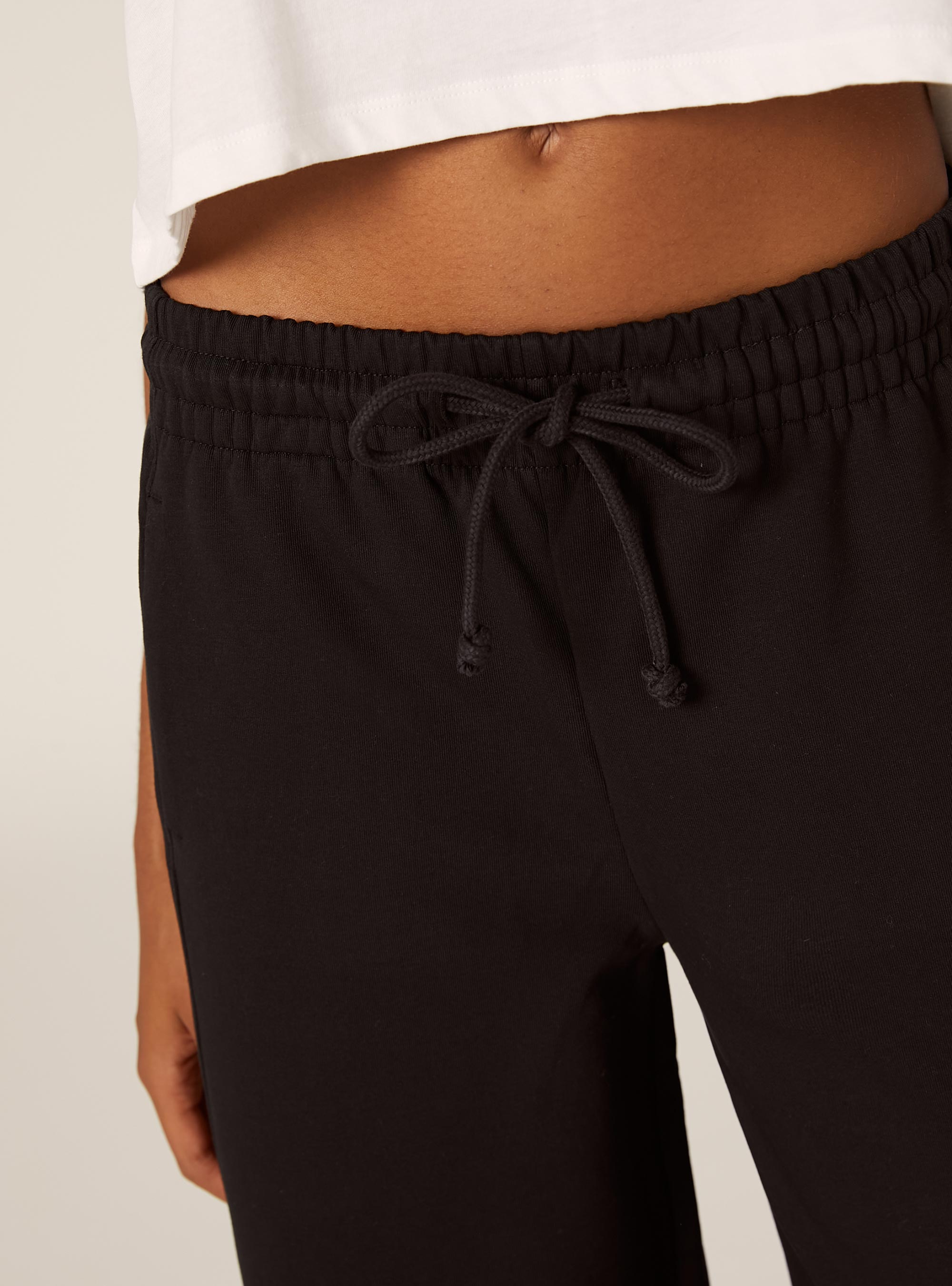 Barrel fit jogger trousers, BK1 BLACK