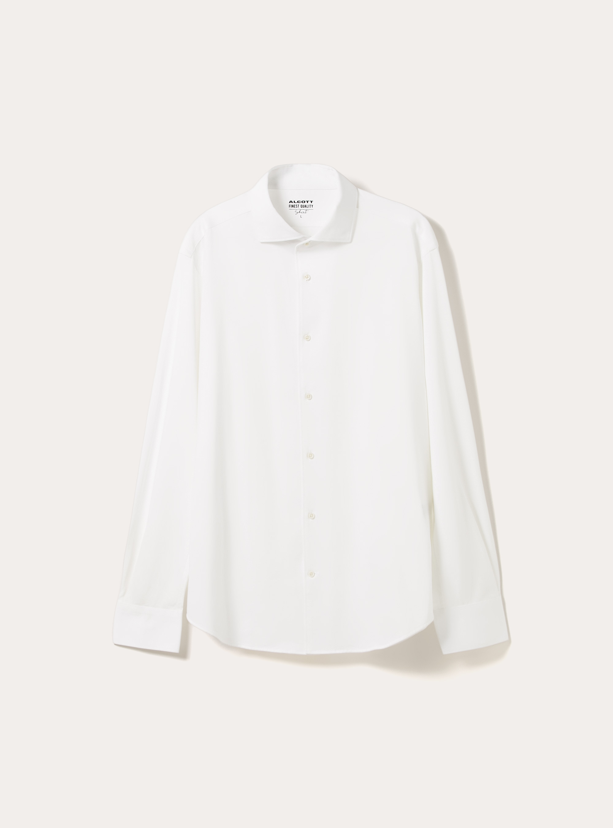 Camicia in jersey in misto cotone, WH3 WHITE