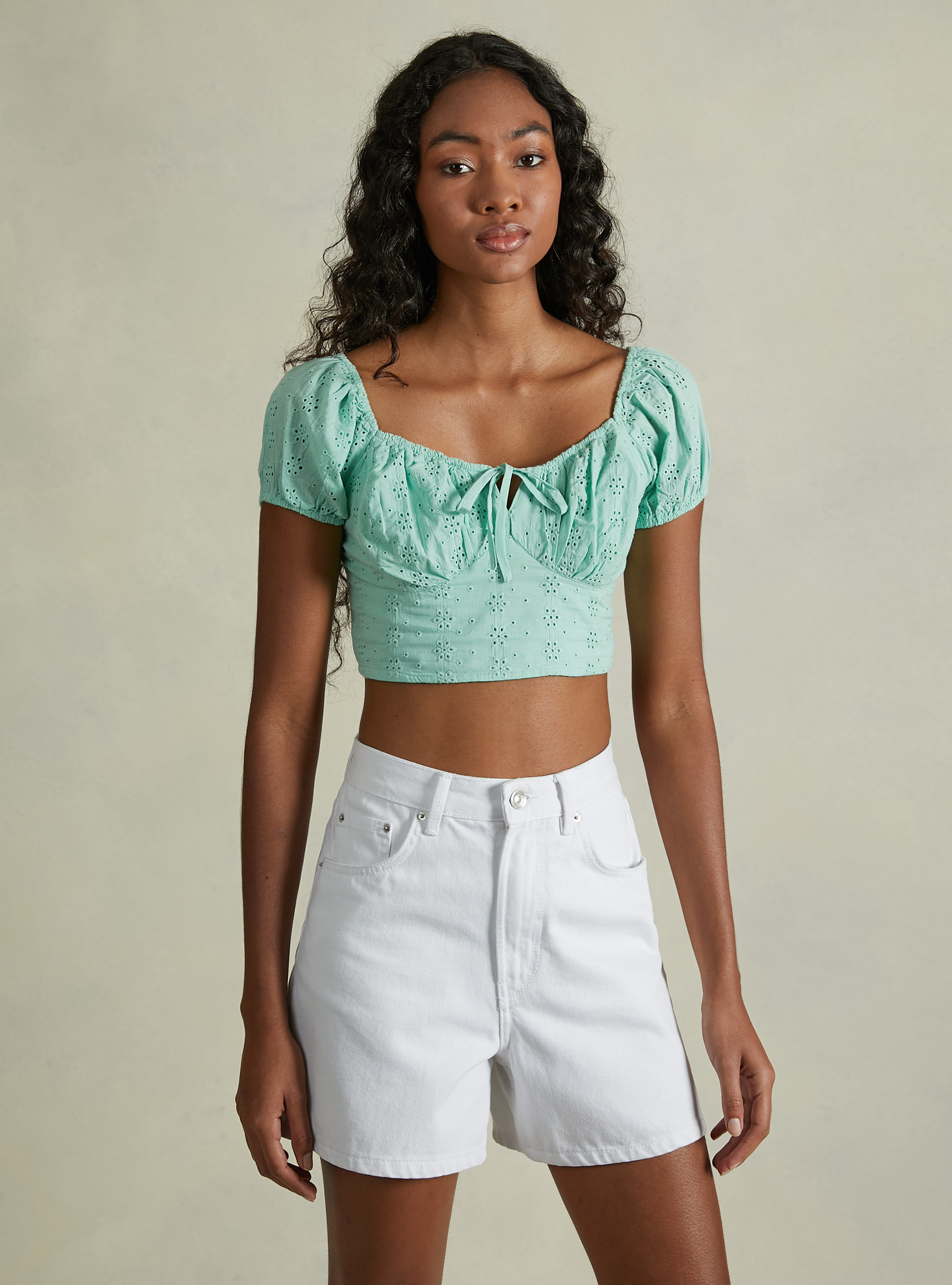 Chemisier court Sangallo, GA3 AQUA GREEN LIGHT