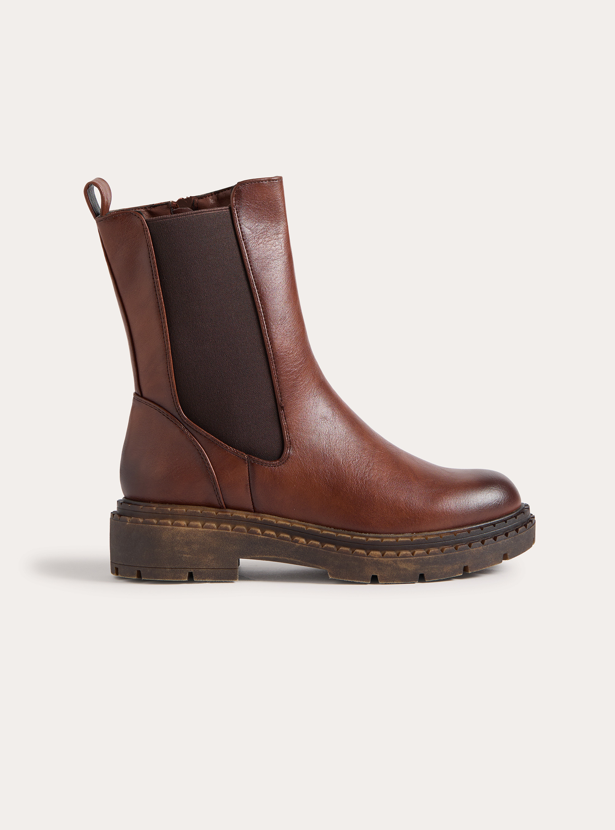 Stivaletto basso chelsea, BR2 BROWN MEDIUM