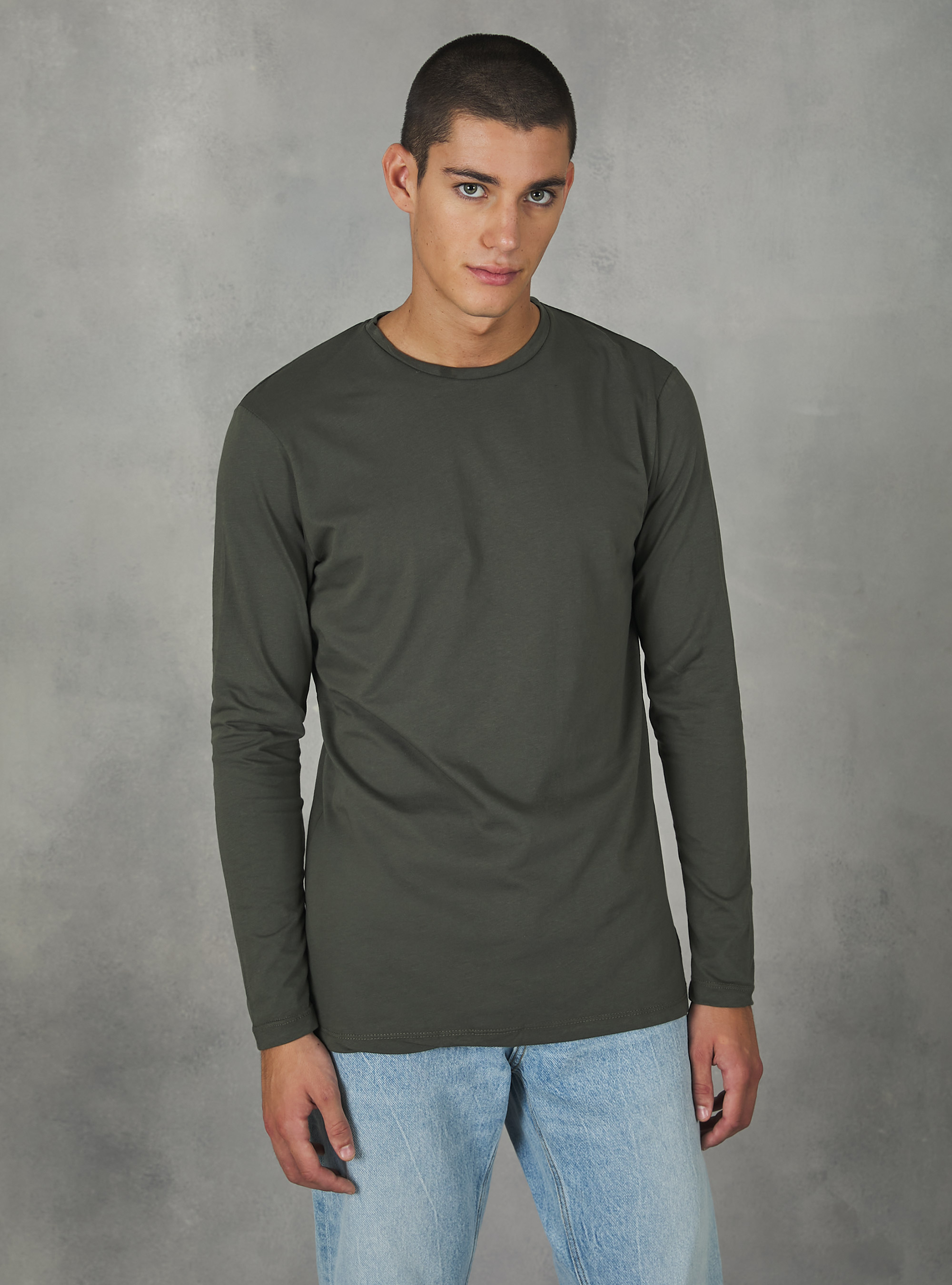 T-shirt en coton &agrave; manches longues, KY2 KAKY MEDIUM