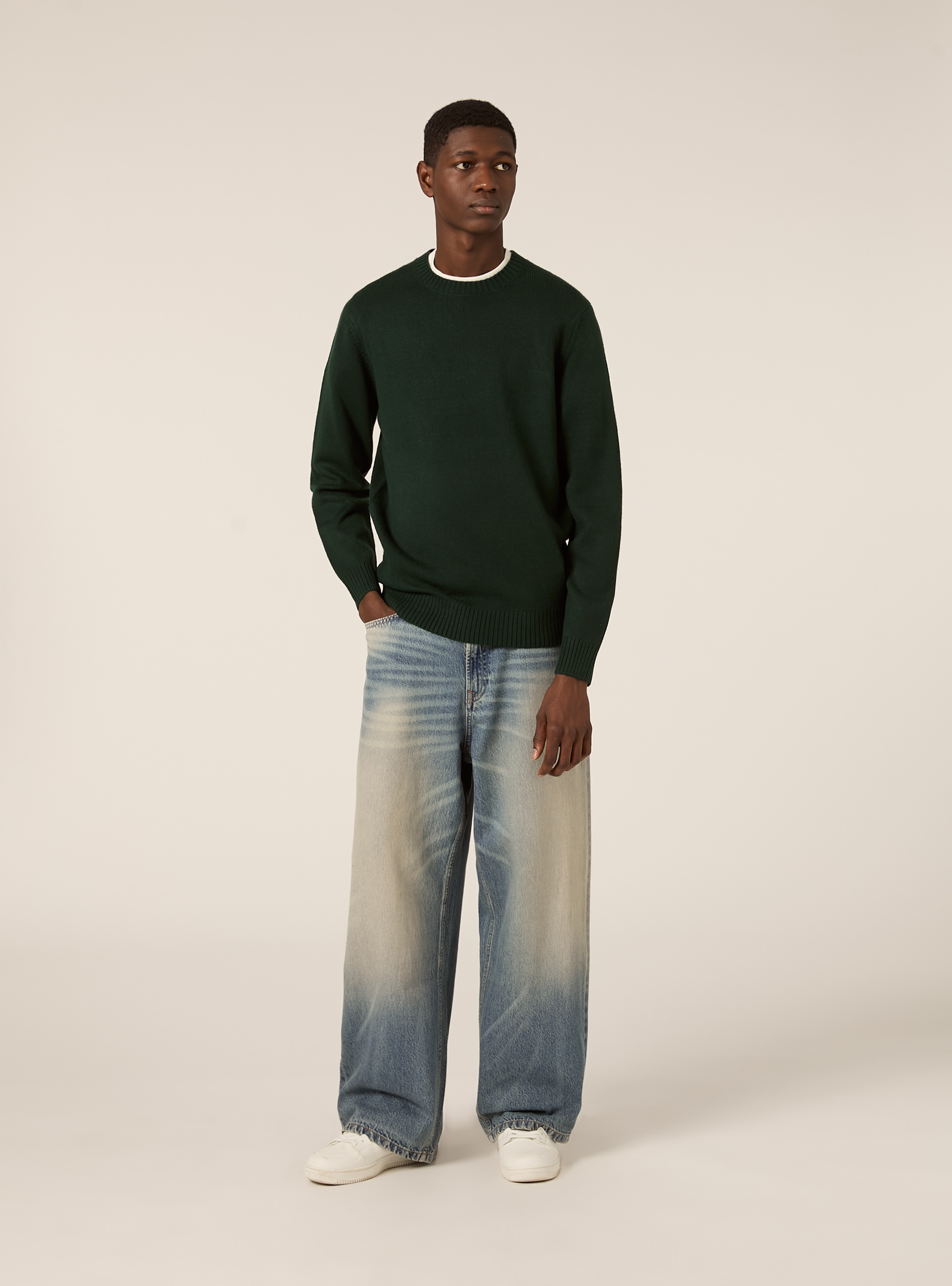 Maglione girocollo, GN1 GREEN DARK