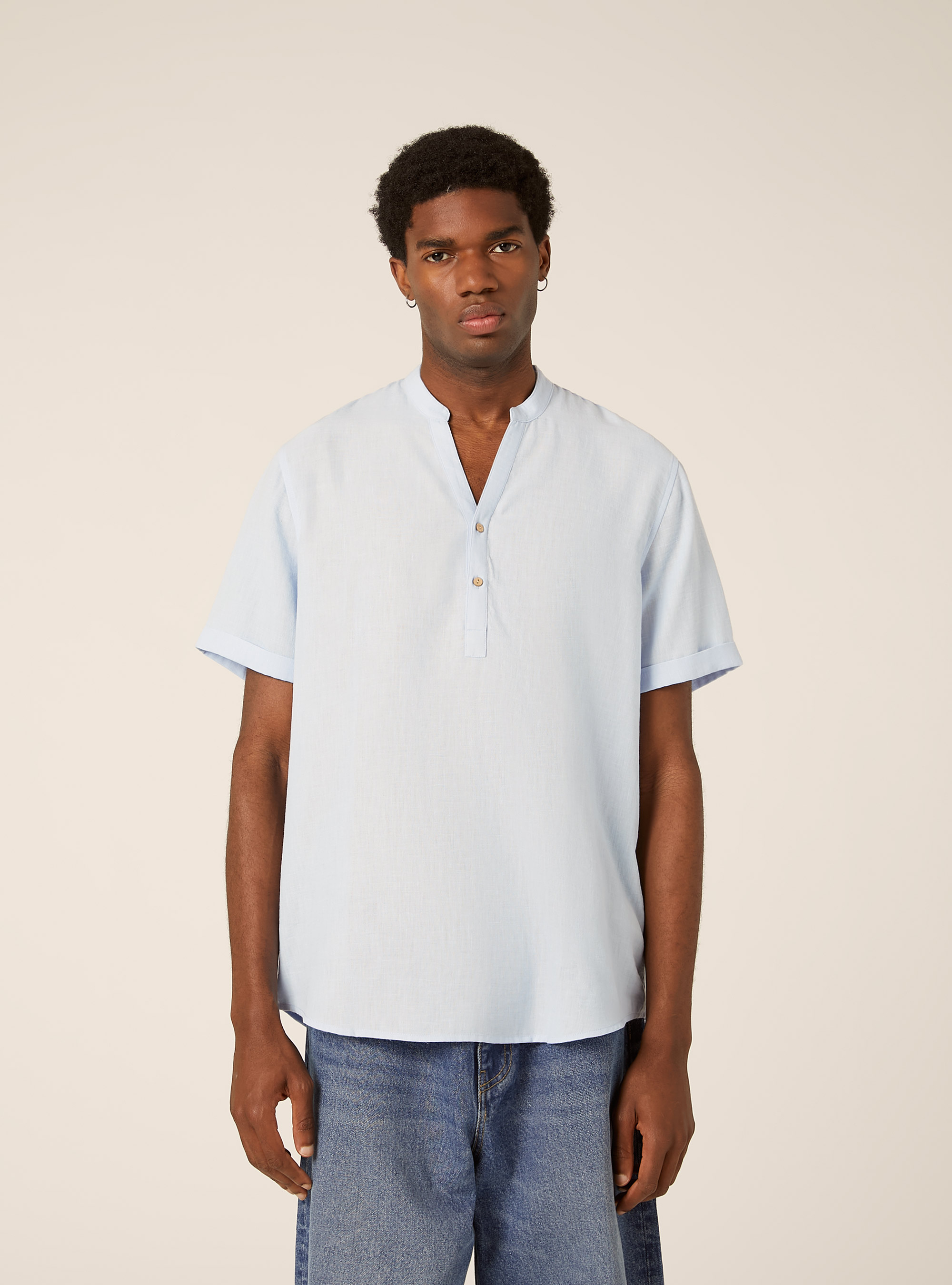 Chemise avec col officier, AZ3 AZURE LIGHT