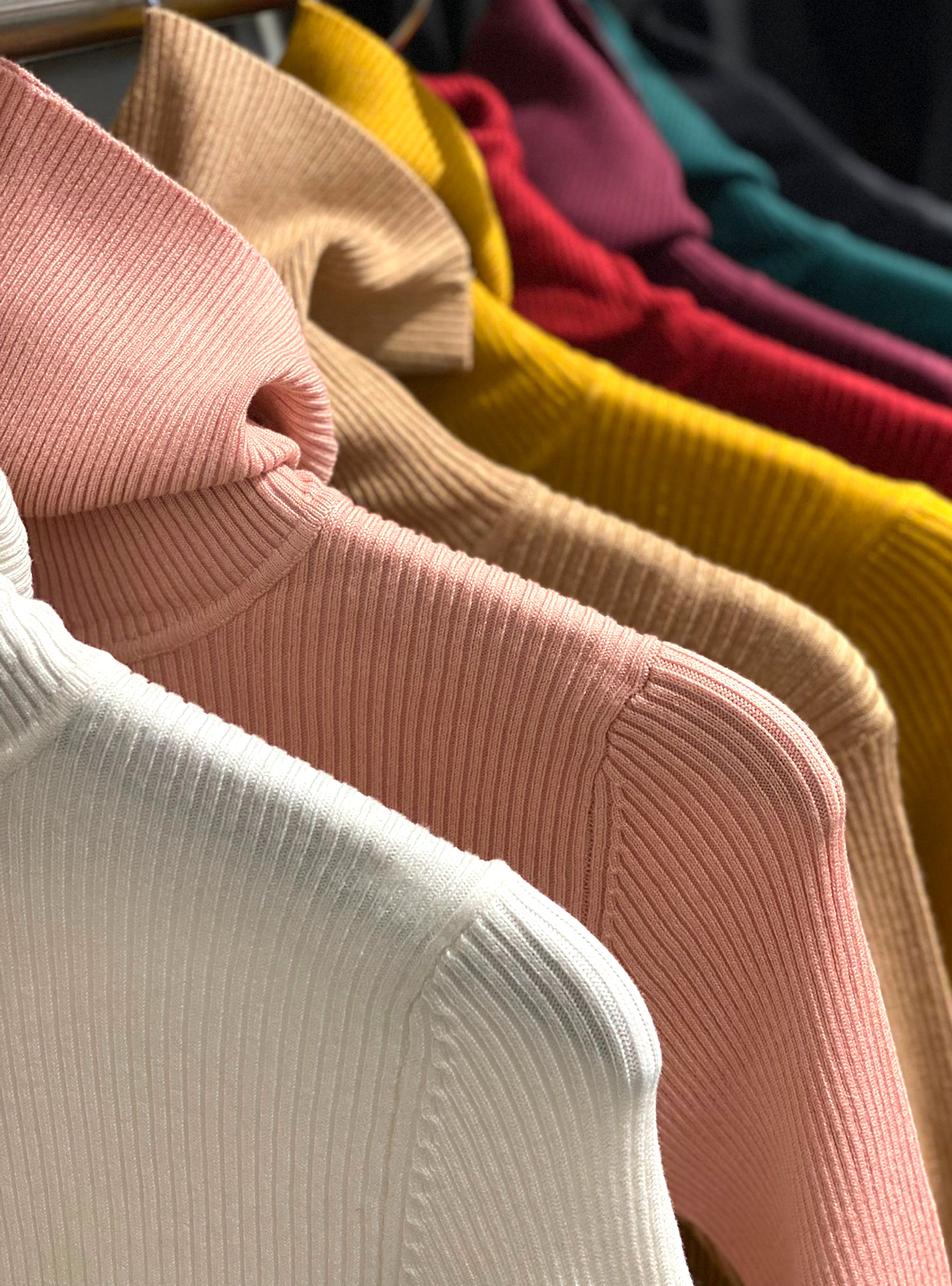 Pull à col roulé côtelé, C501 PINK