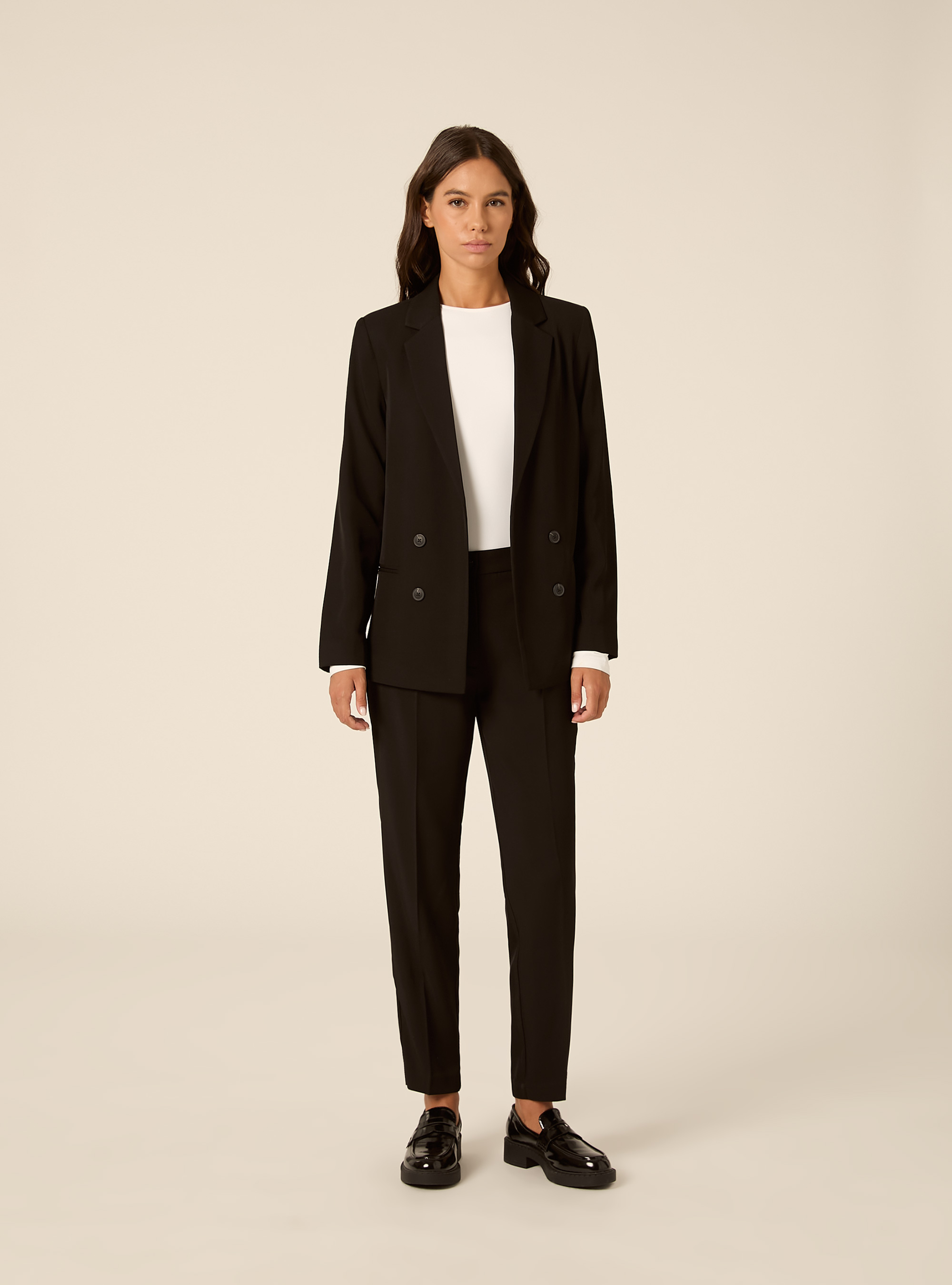 Pantaloni con pence, BK1 BLACK