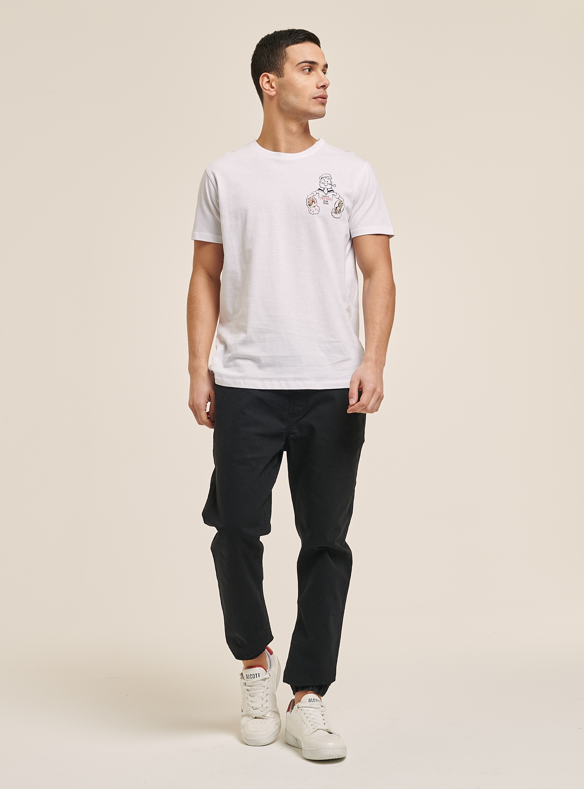 T-shirt Popeye / Alcott, WHITE