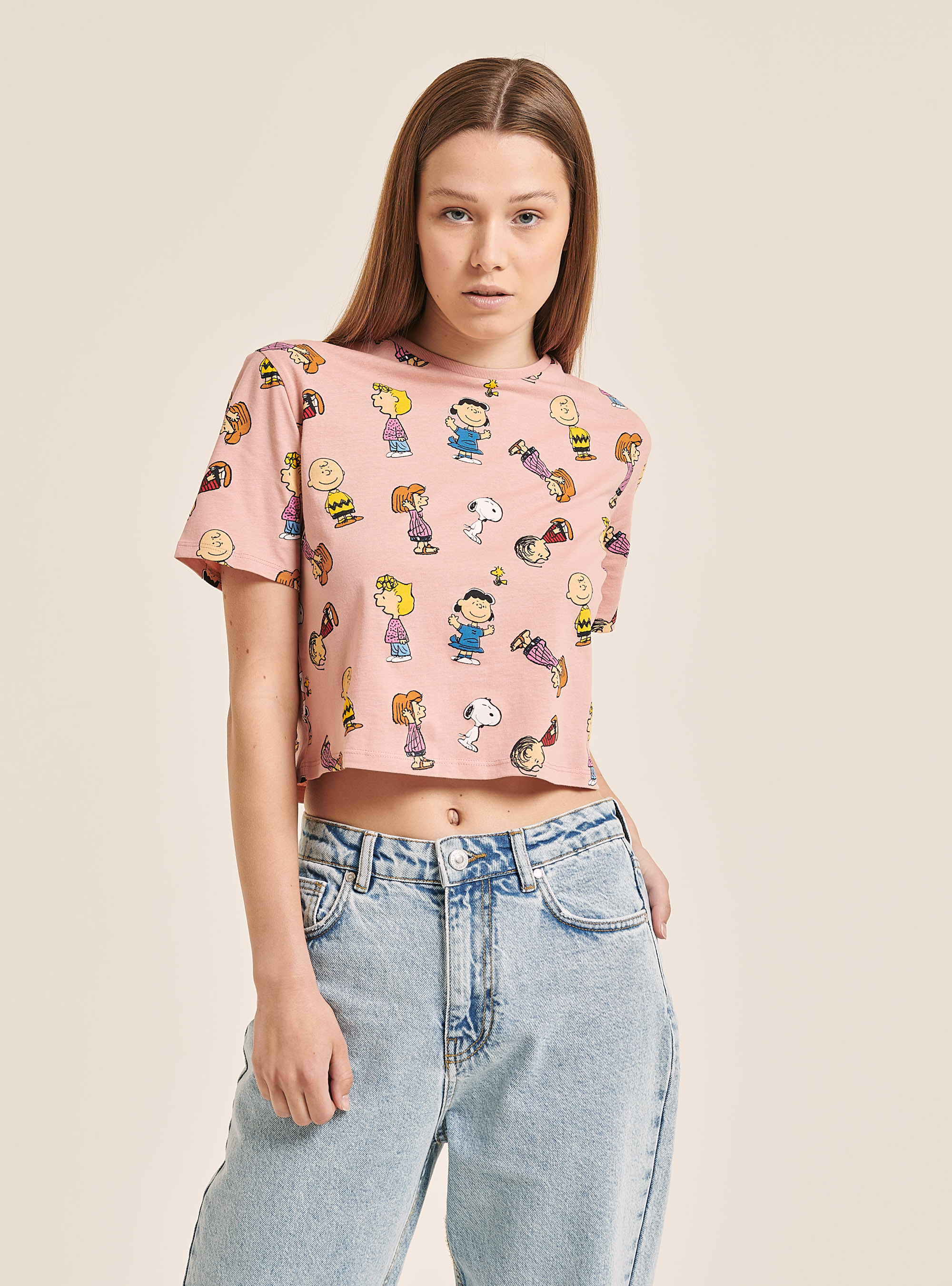 Peanuts x Alcott T-shirt, PINK