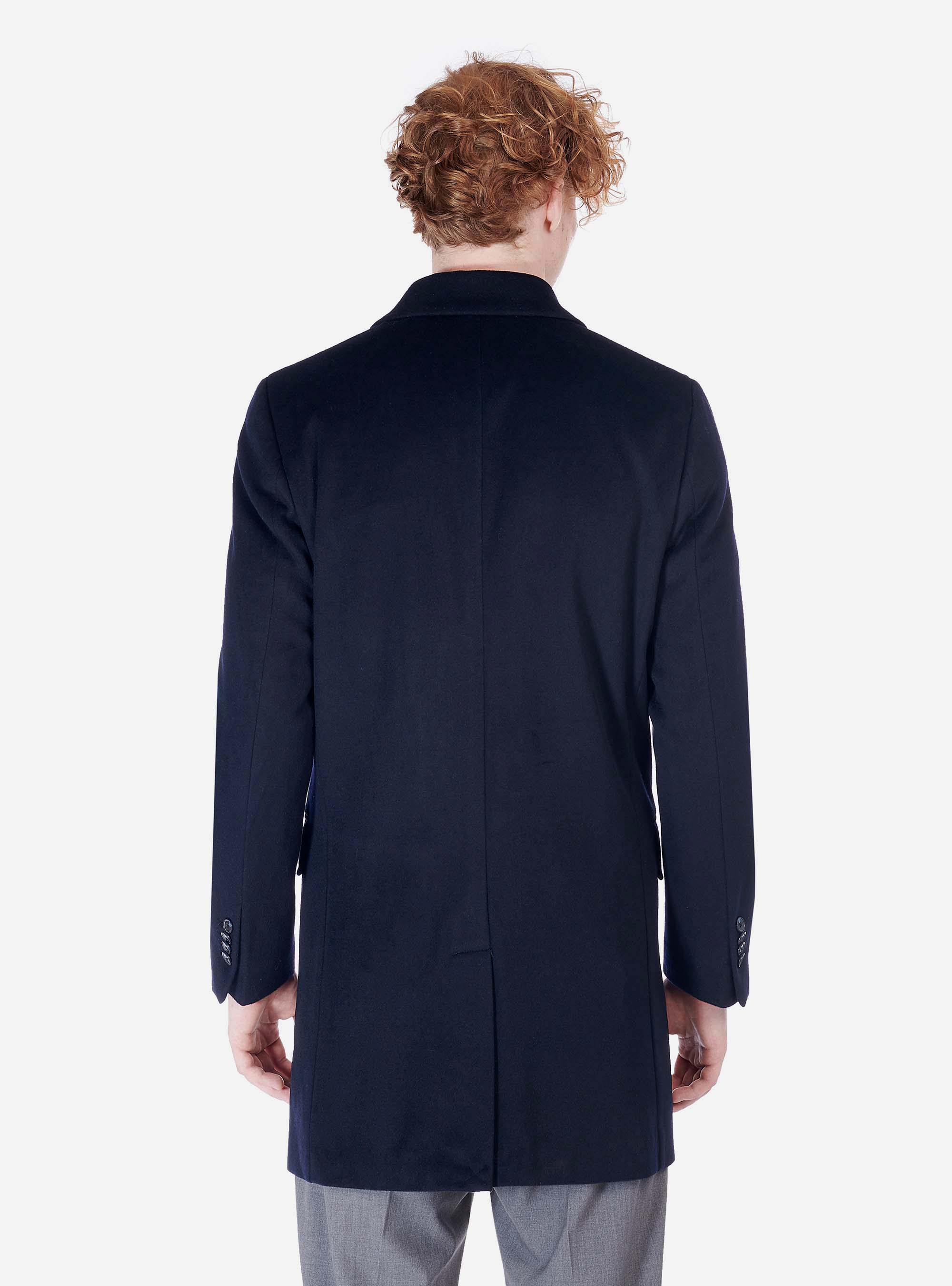 WOOL COAT, BLUE NAVY