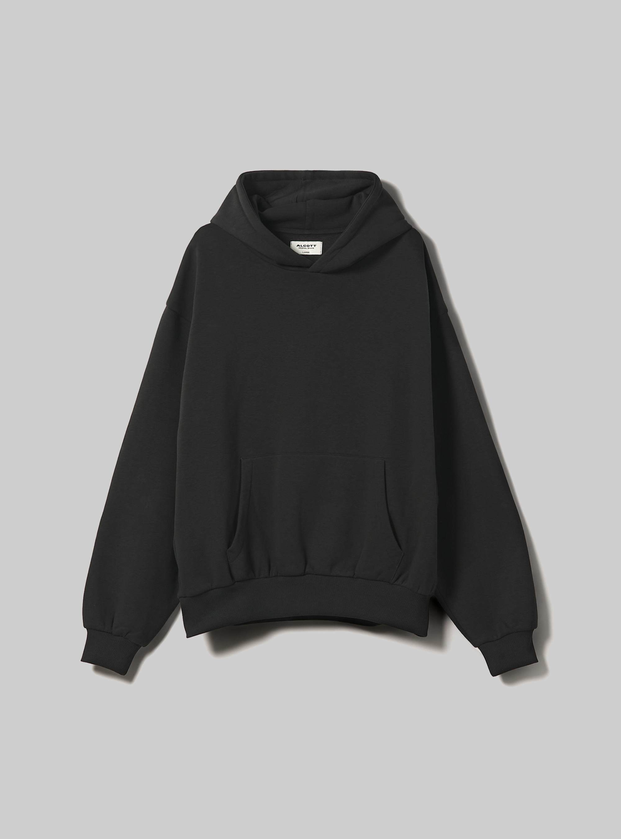Sudadera con capucha Boxy Fit, BK3 BLACK CHARCOAL