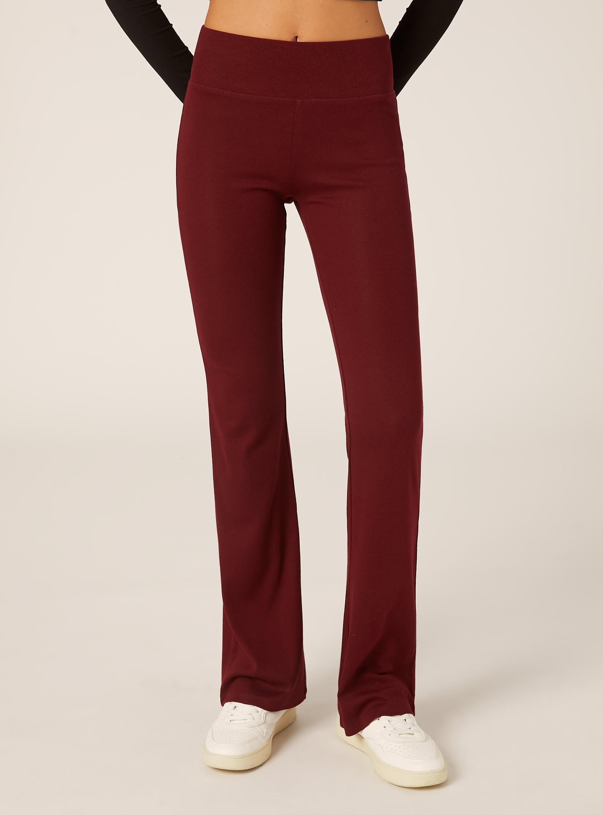 Flared leggings, BO1 BORDEAUX DARK