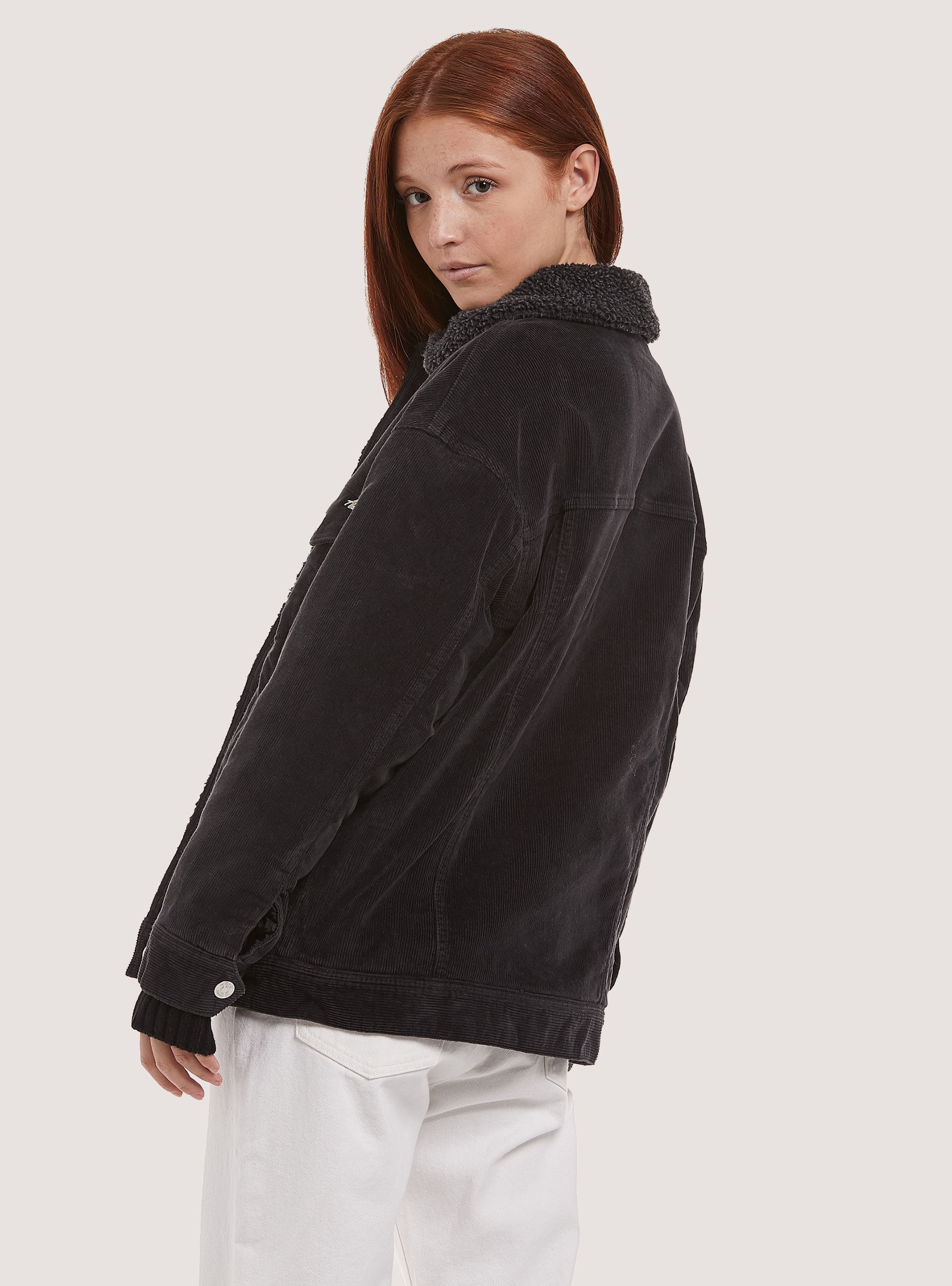 Veste de camionneur avec doublure en peluche, BK1 BLACK