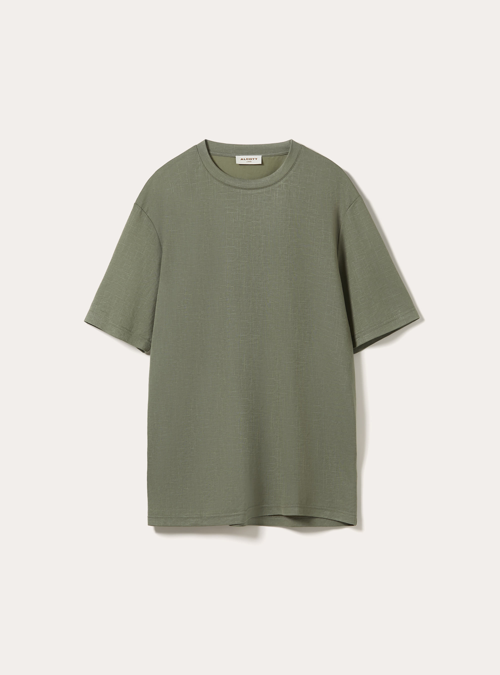 Boxy Fit Textured T-Shirt, KY2 KAKY MEDIUM