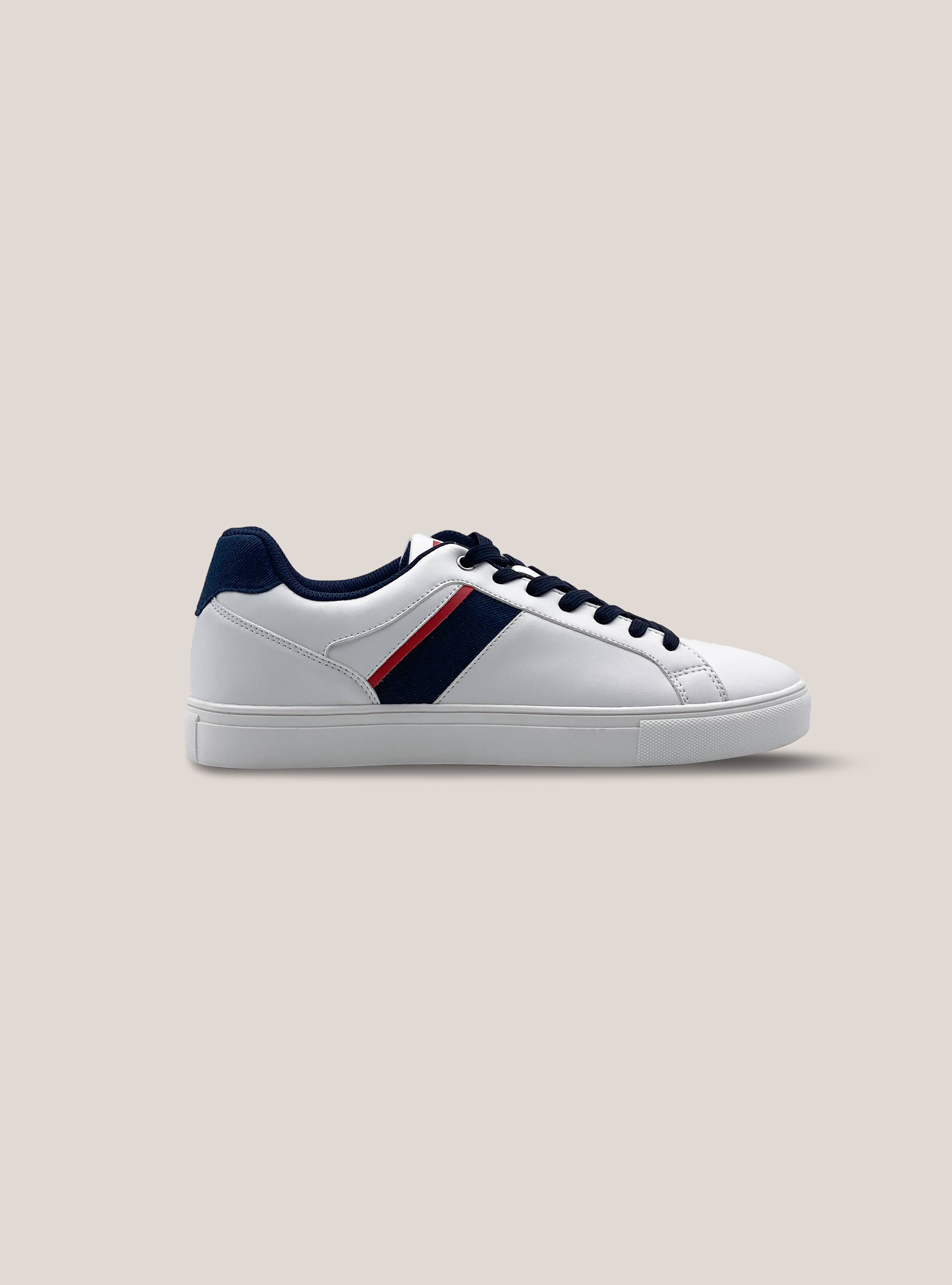 Sneakers with denim detail, WHITE