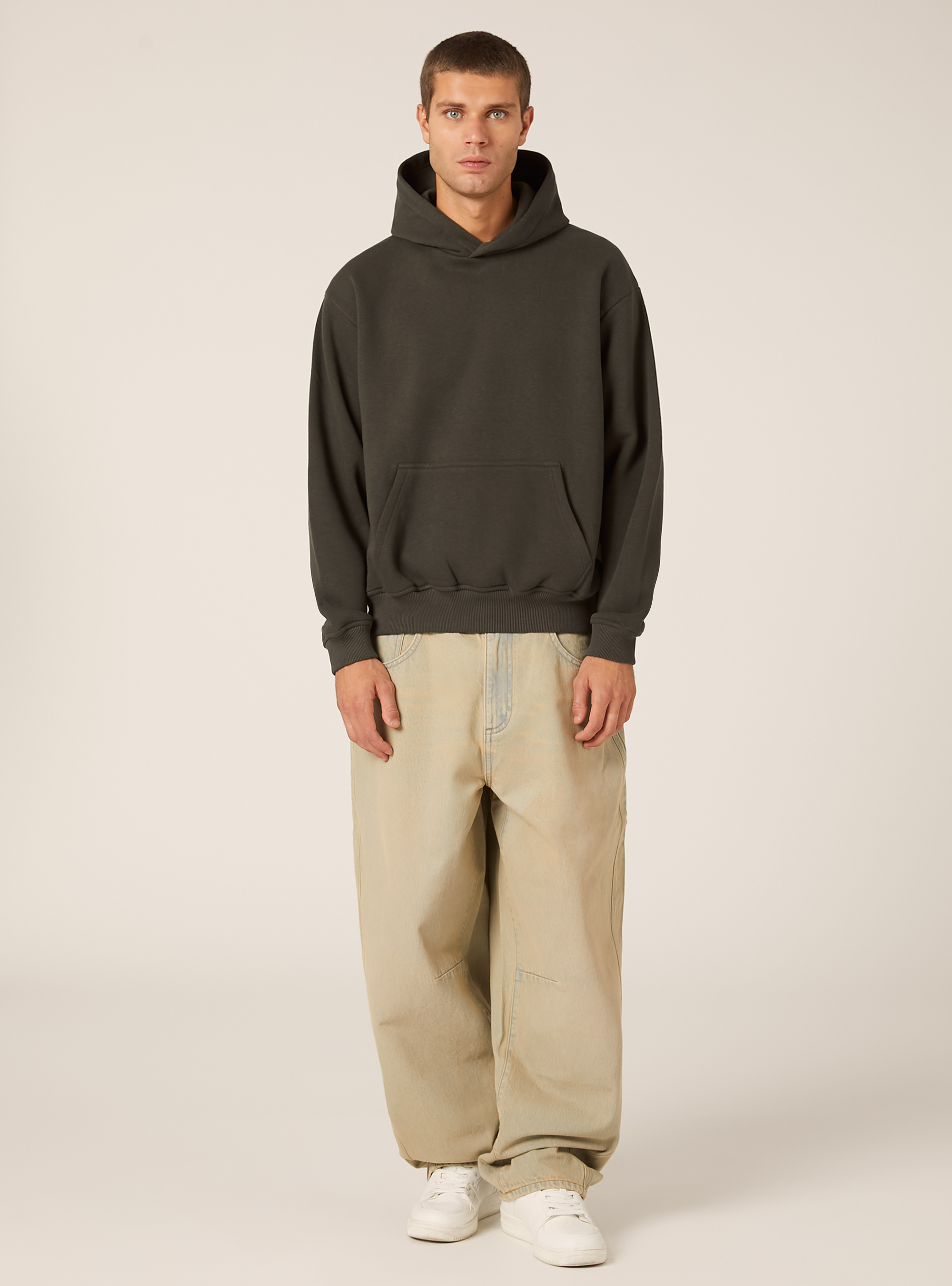 Boxy fit hoodie, KY1 KAKY DARK